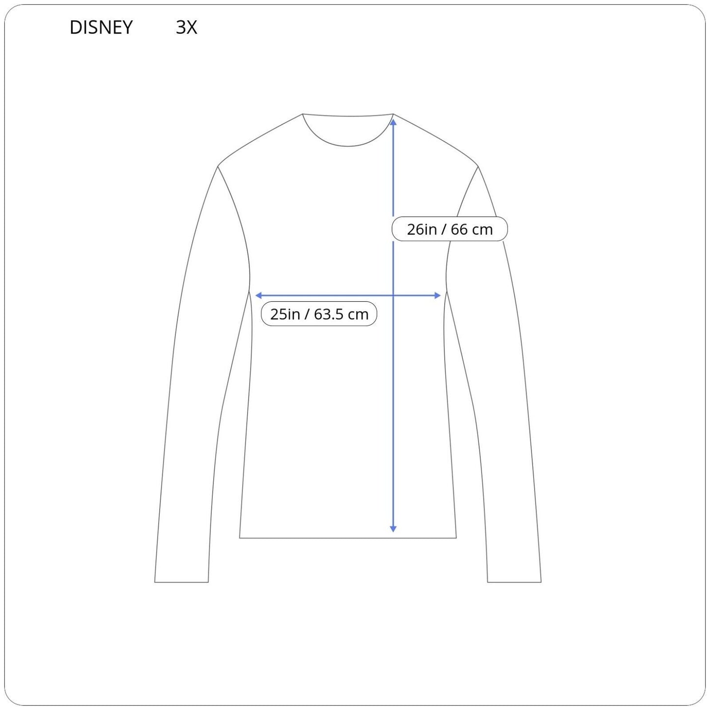Disney Frozen II Womens Pajama Top 3X Plus Raglan Sleeve Fearless Blue Gray