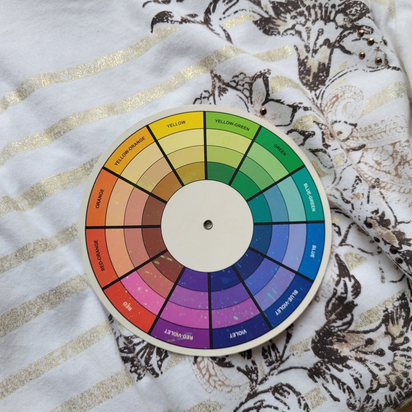 Chicos Zenergy Women Top Tee 3 Standard XL 3/4 Sleeve White Floral Studded Comfy