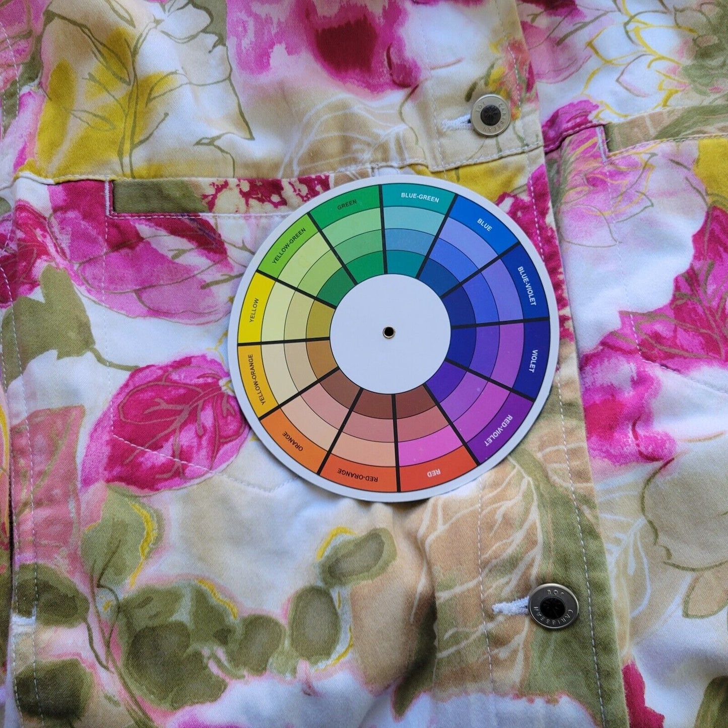 Caribbean Joe Womens Jacket Extra Large XL Blazer Pink Green Floral Cotton Blend