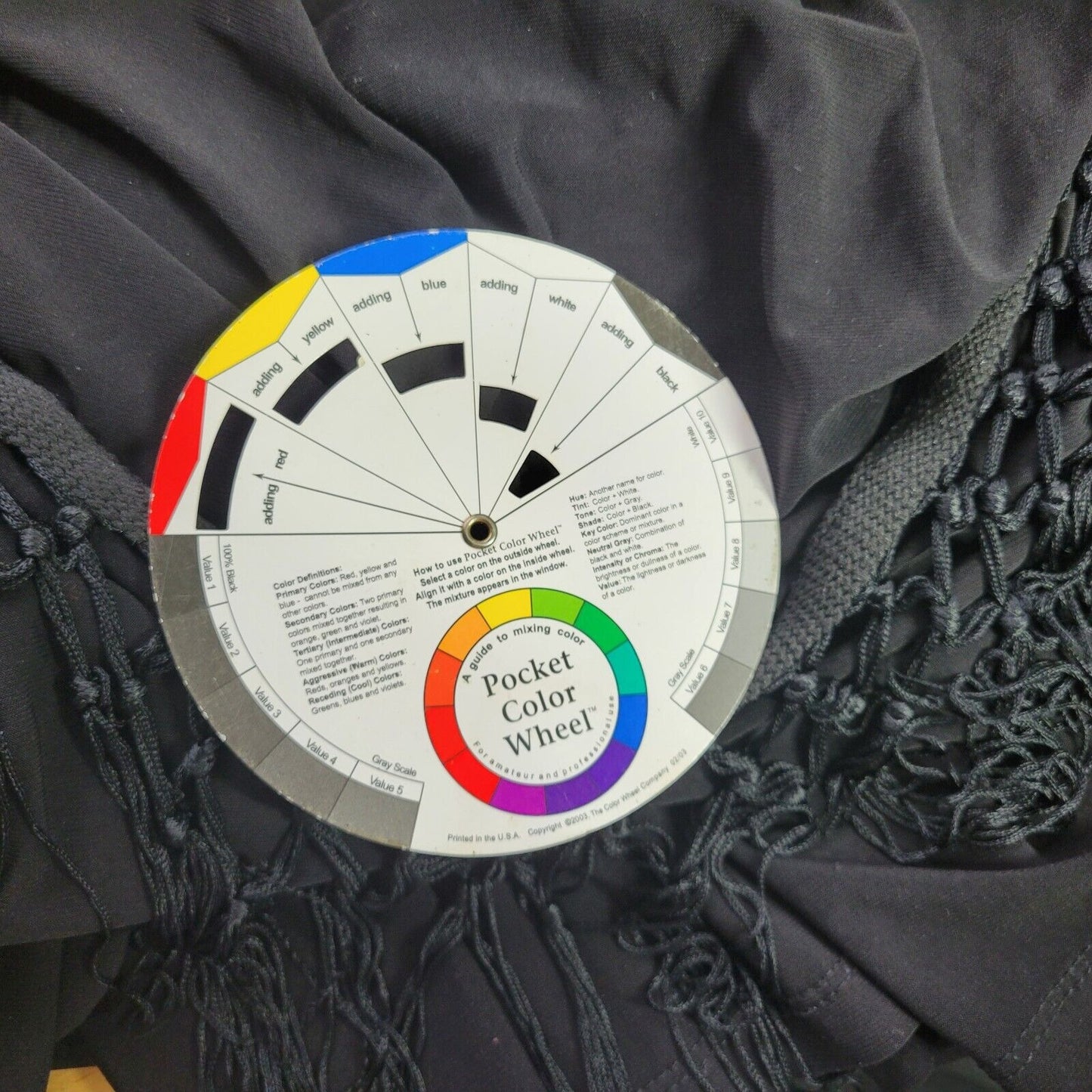 R&M Richards Womens Dress 18W Plus 3/4 Sleeve Black Fringe Poly Blend Cowl Neck