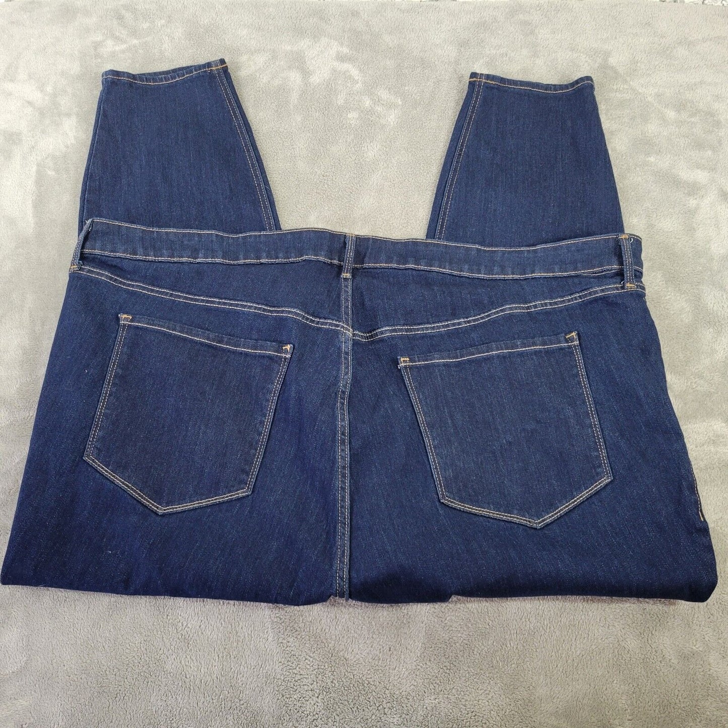 Old Navy Womens Jeans 28 Short 28WP Capri Super Skinny Dark Blue Denim Zip Fly