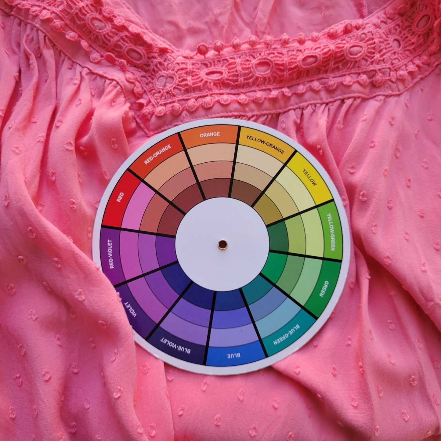 Catherines Womens Top 4X Plus Bell Sleeve Pink Swiss Dot Crochet Ric Rac Rayon