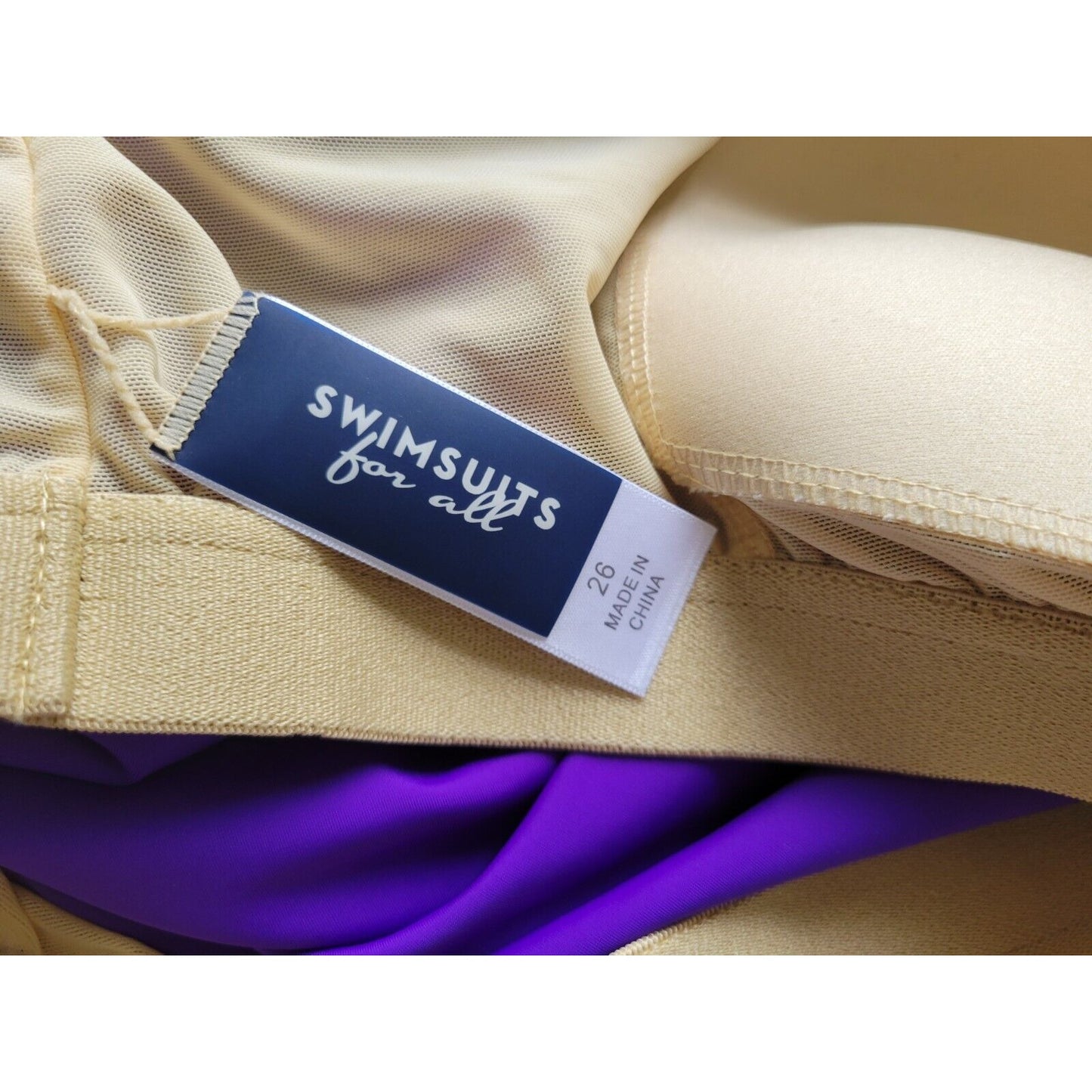 Swimsuits for All Womens Swimsuit 26 Top Only Purple Bra Lined Adjustable Strap