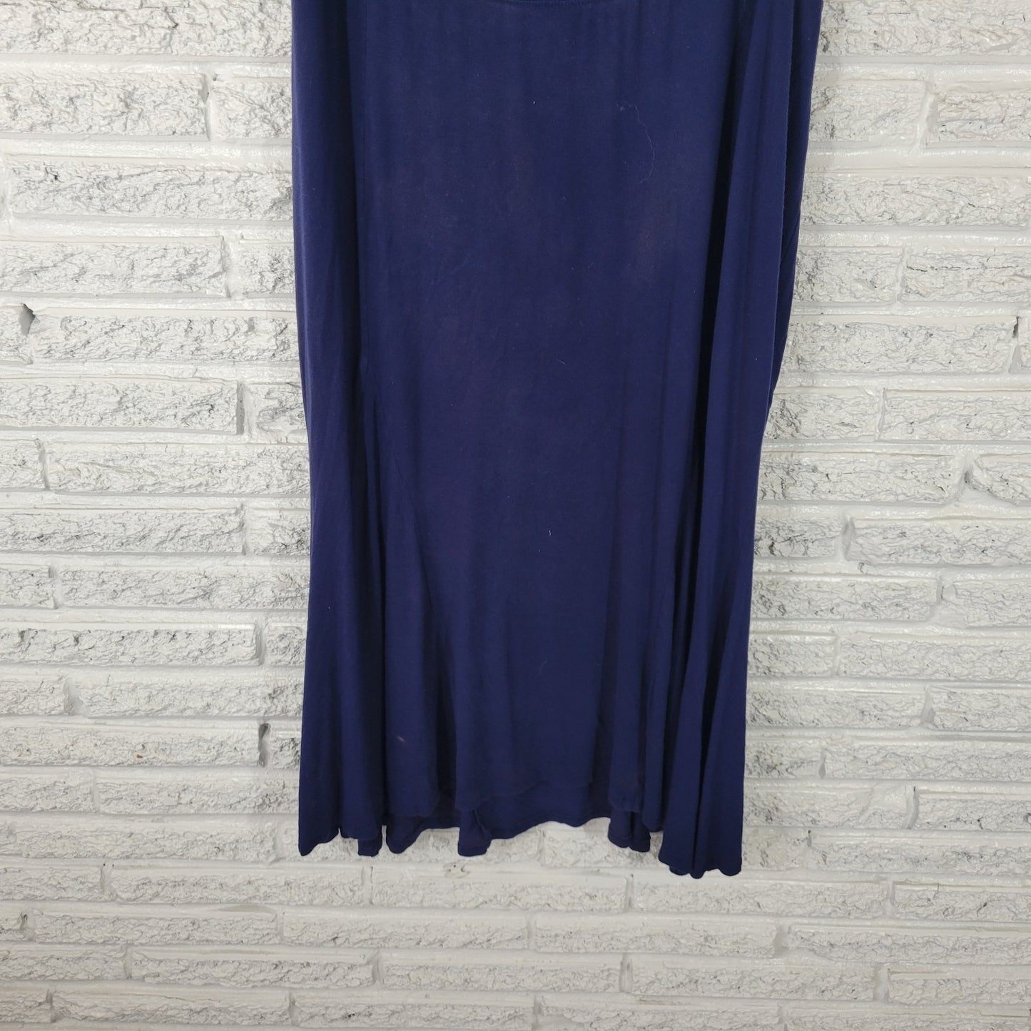 Catherines Any Wear Womens Skirt 1XWP Plus Petite Blue Pull On ALine Rayon Blend