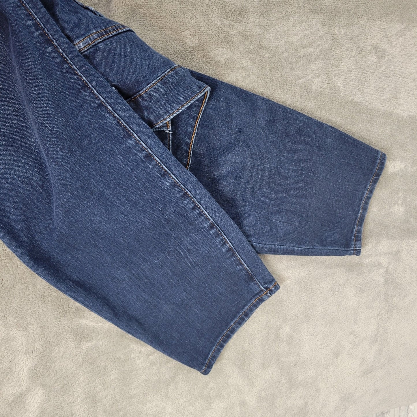 Old Navy Women Jeans 22 Plus Long Pop Icon Skinny Dark Blue Denim Mid Rise Comfy