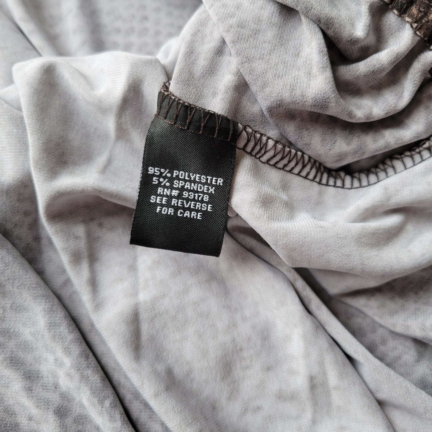 Premise Studio Womens Top 0X Plus 3/4 Sleeve Brown Tan Animal Print Poly Blend