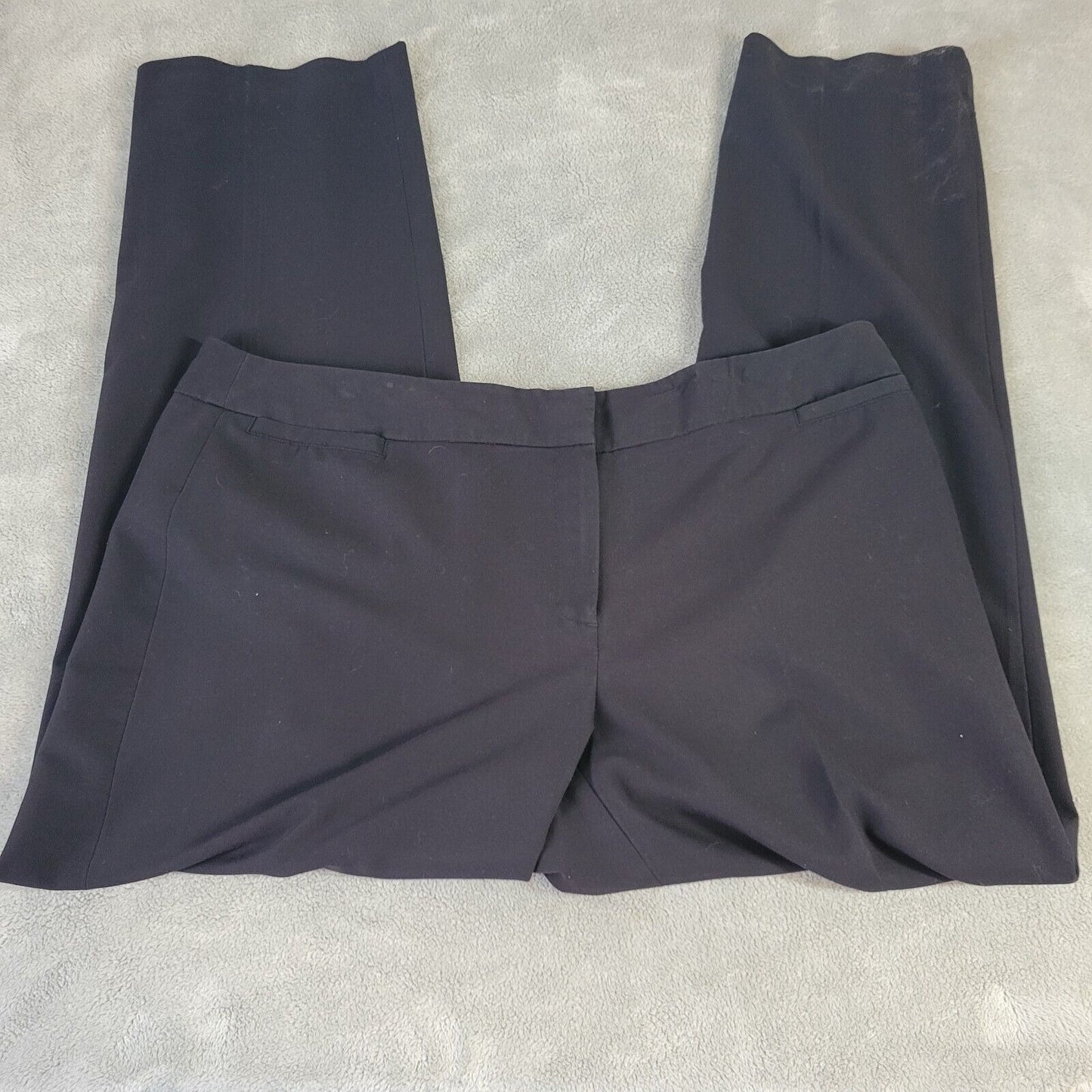 Liz Claiborne Womens Pants 18 Audra Classic Black Zip Fly Straight Leg Office