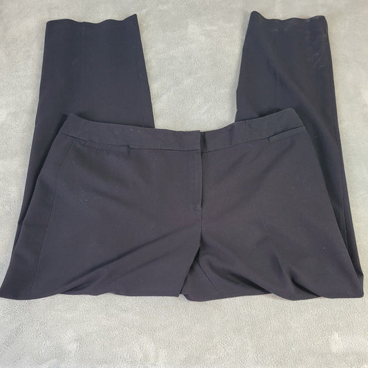 Liz Claiborne Womens Pants 18 Audra Classic Black Zip Fly Straight Leg Office
