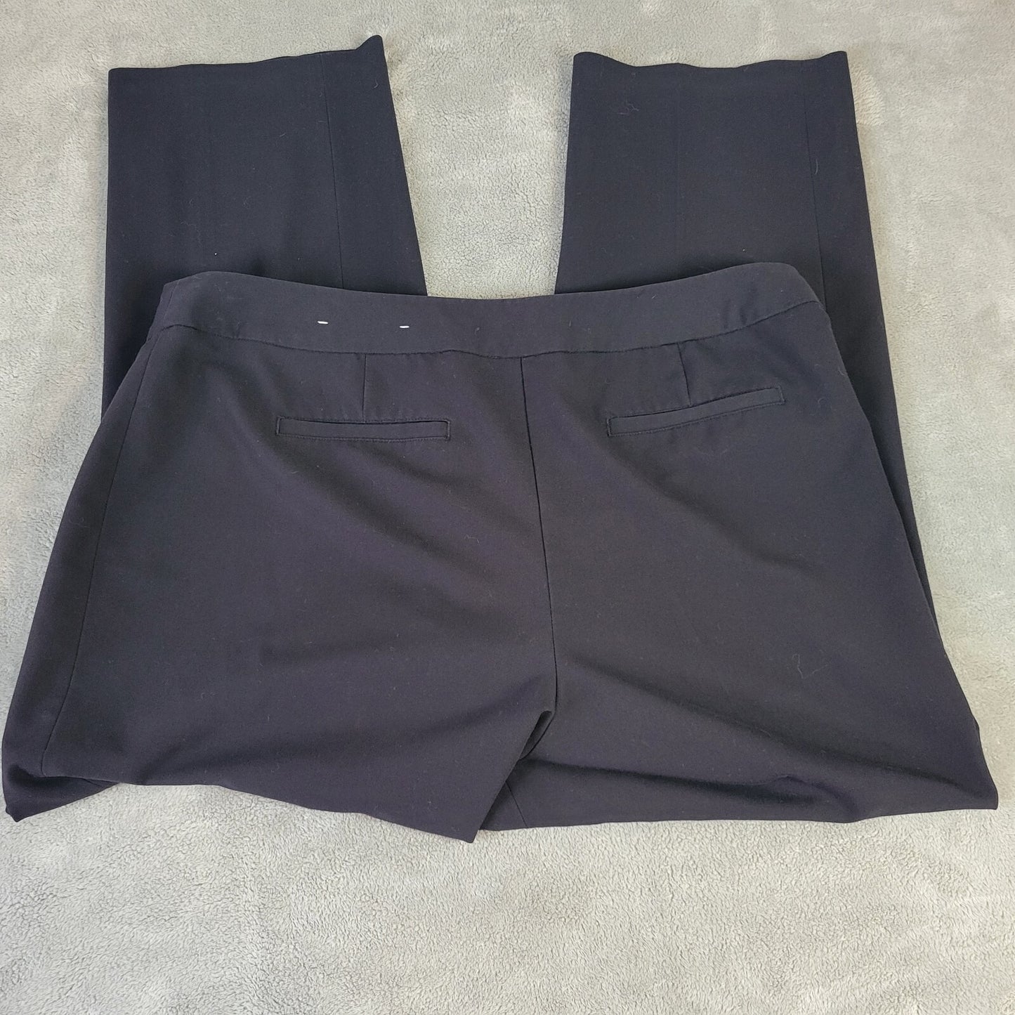Liz Claiborne Womens Pants 18 Audra Classic Black Zip Fly Straight Leg Office