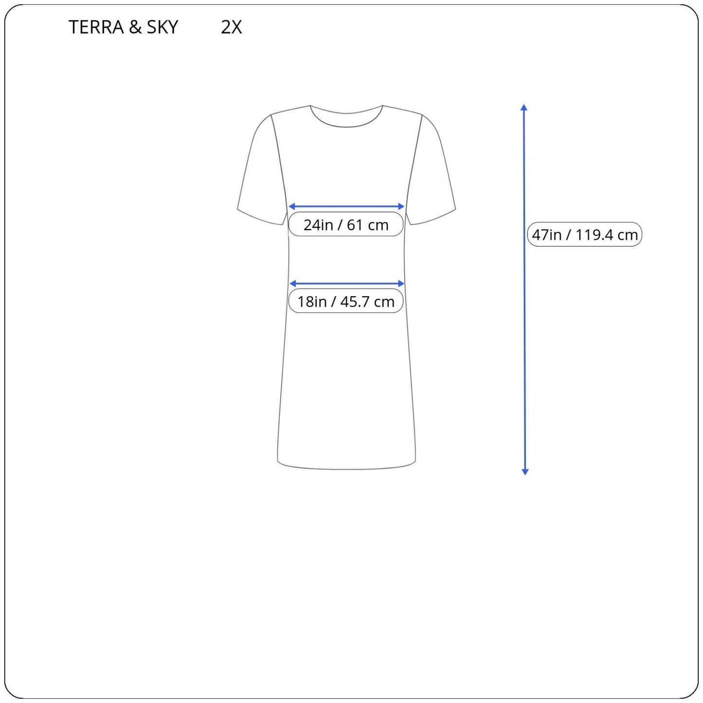 Terra Sky Womens Dress 2X Short Sleeve Sheath Faux Wrap Blue Sash Poly Blend