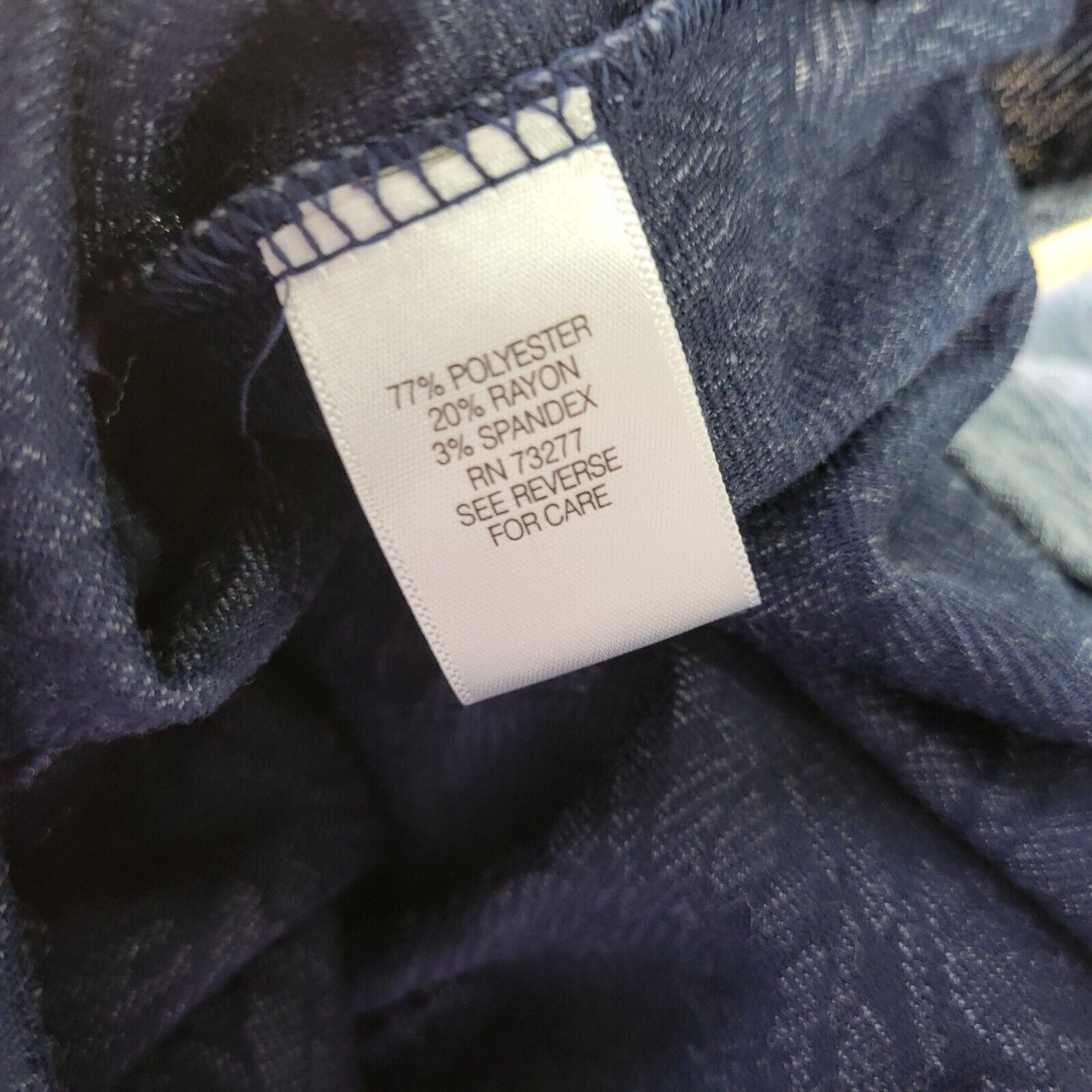 Dana Buchman Womens Top XXL Plus 3/4 Sleeve Blue Leaves Pleated Poly Blend Comfy