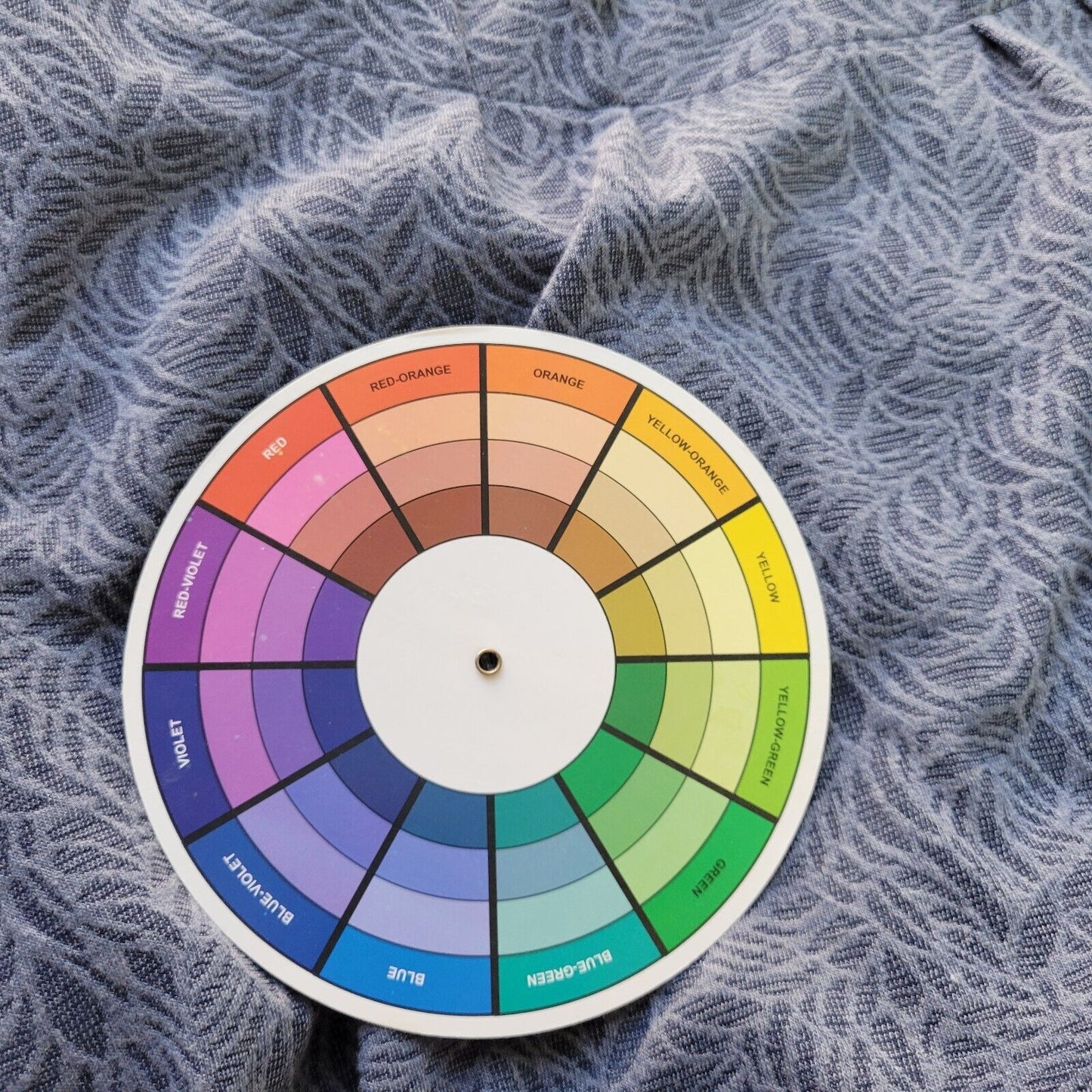 Dana Buchman Womens Top XXL Plus 3/4 Sleeve Blue Leaves Pleated Poly Blend Comfy