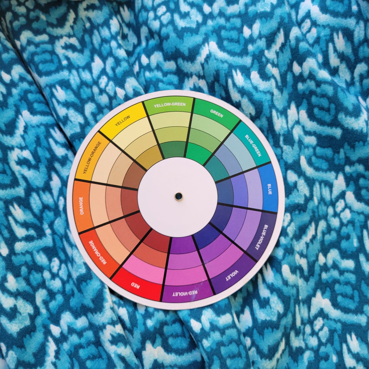 Roaman's 3X Plus Blue Watercolor V-Neck 3/4 Sleeve Tunic Cotton Blend WAT84E