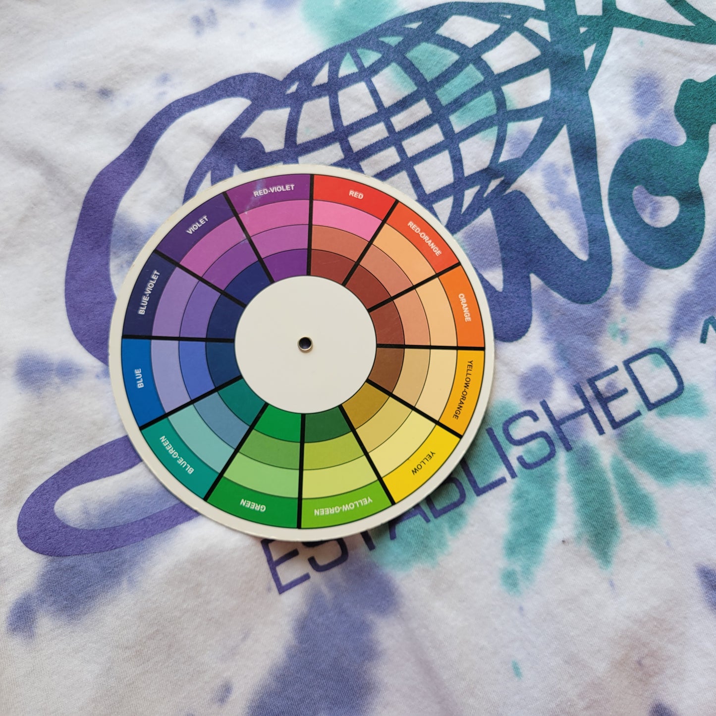 SeaWorld Women's XL T-Shirt Blue Tie-Dye 100% Cotton Jersey Short Sleeve NOV57E