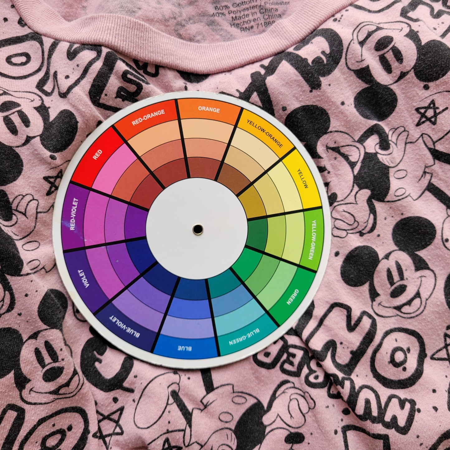 Disney Mickey Mouse 3X Lavender Tee Cotton Blend Jersey Short Sleeve NOV96E