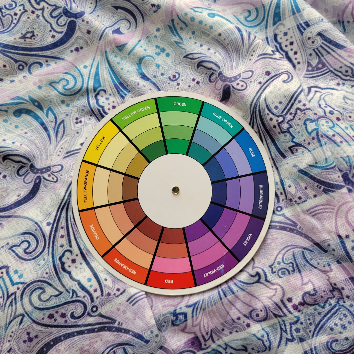 Catherines Women 3X Tunic Top Purple Blue Paisley Short Sleeve Stretch PAI54E
