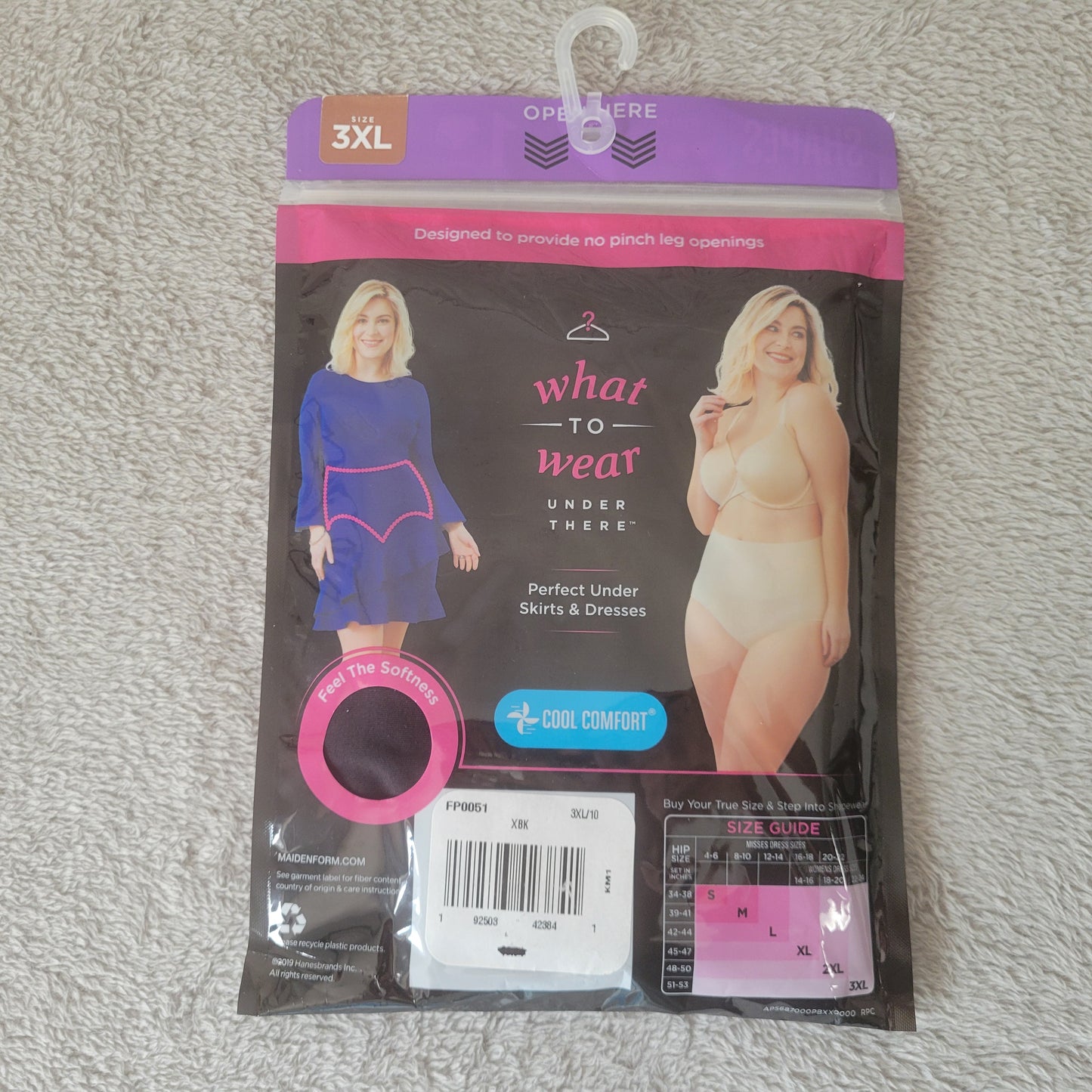 Maidenform Flexees Shapewear Briefs 3PK Size 3XL Firm Control Black Cool SWE122E