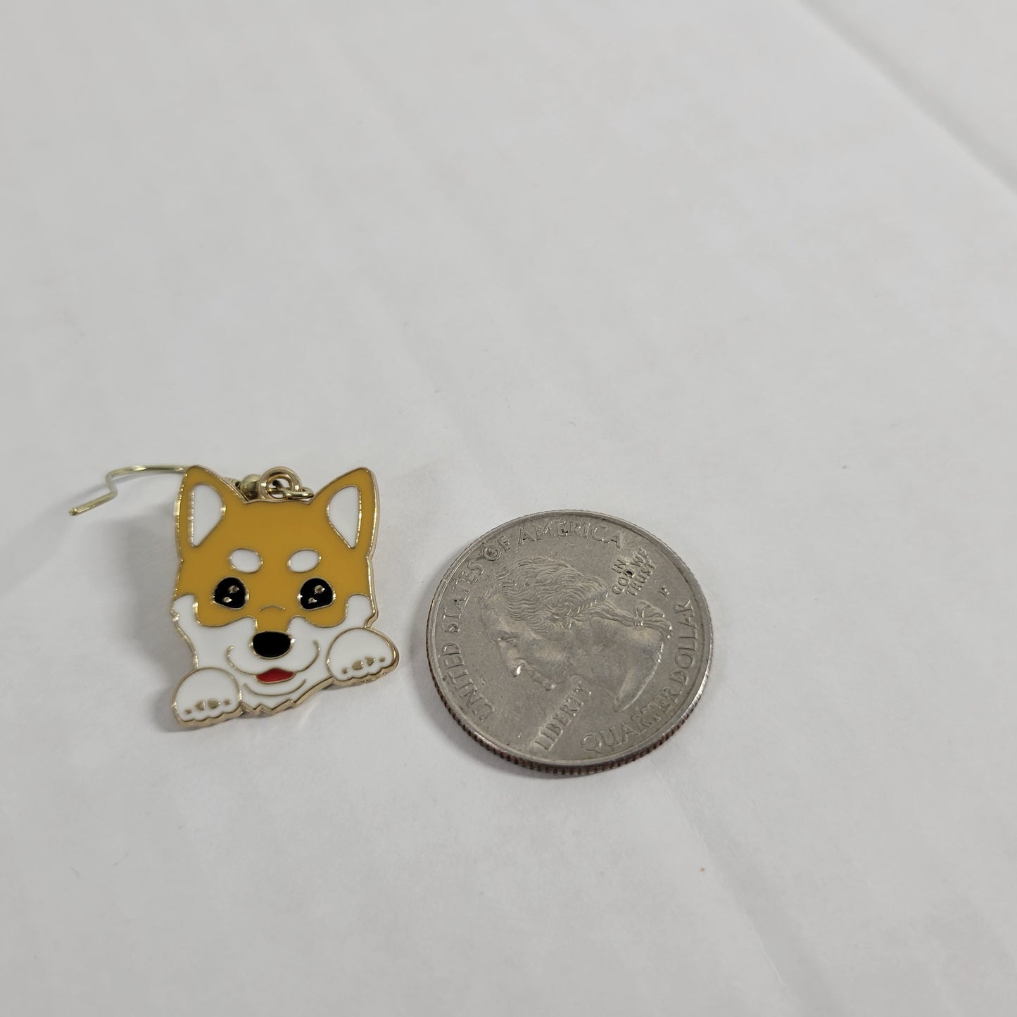 Corgi Dog Dangle Earrings Fish Hook Puppy Novelty Jewelry Pet Lover E23E