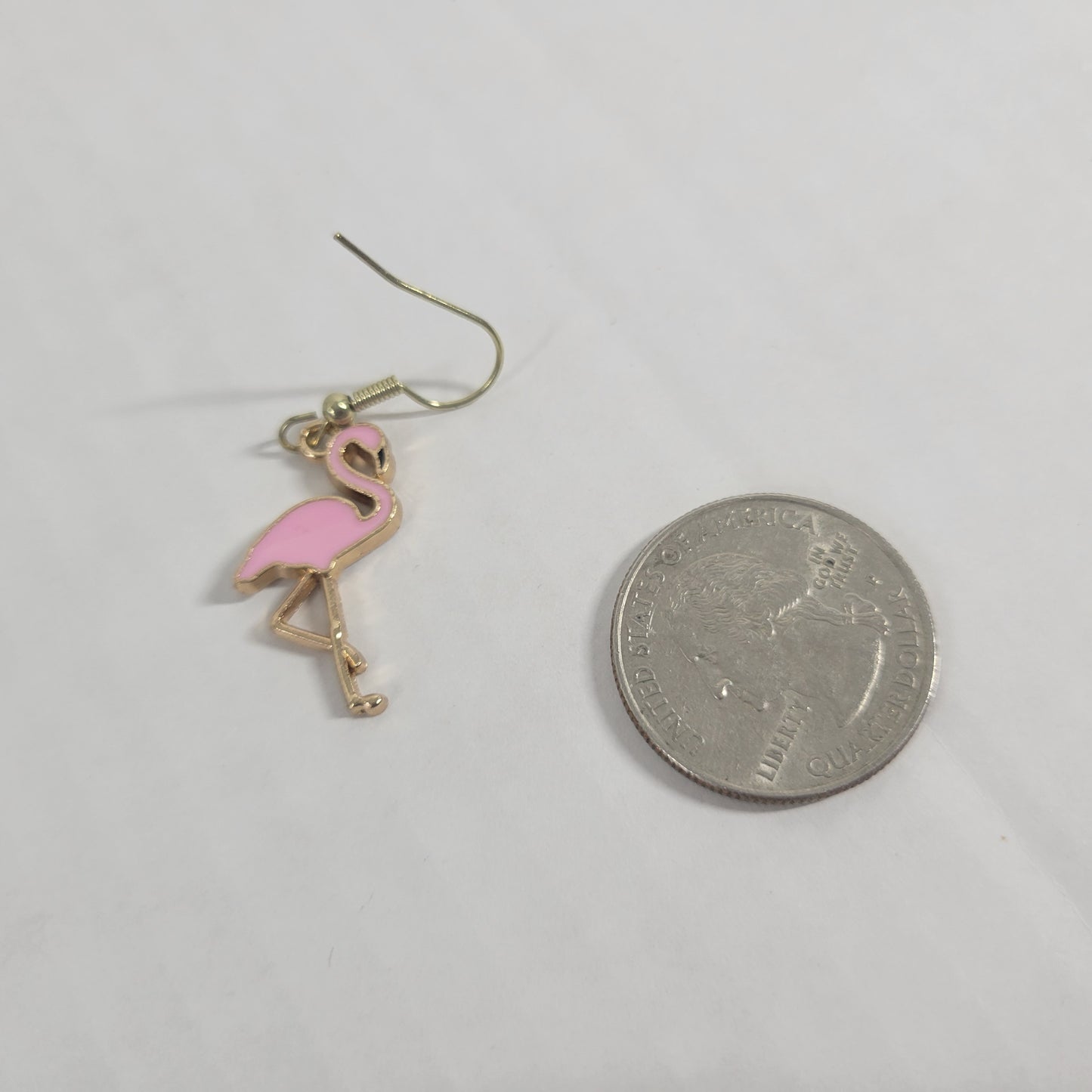 Pink Flamingo Dangle Earrings Fish Hook Women Drop Jewelry Tropical Gift E30E
