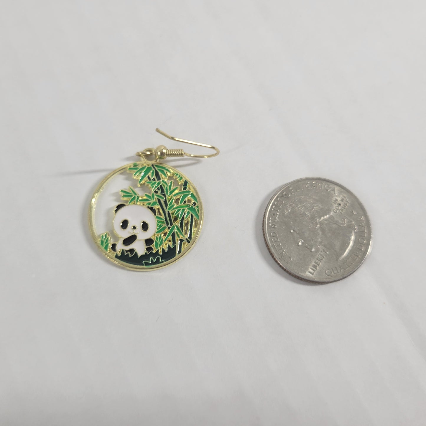Panda Bear Dangle Earrings Cute Animal Hanging Novelty Statement Jewelry E34E