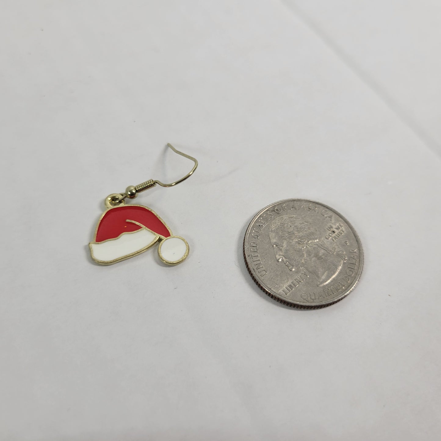 Christmas Santa Cap Dangle Drop Earrings Women Alloy Multicolor Holiday E78E