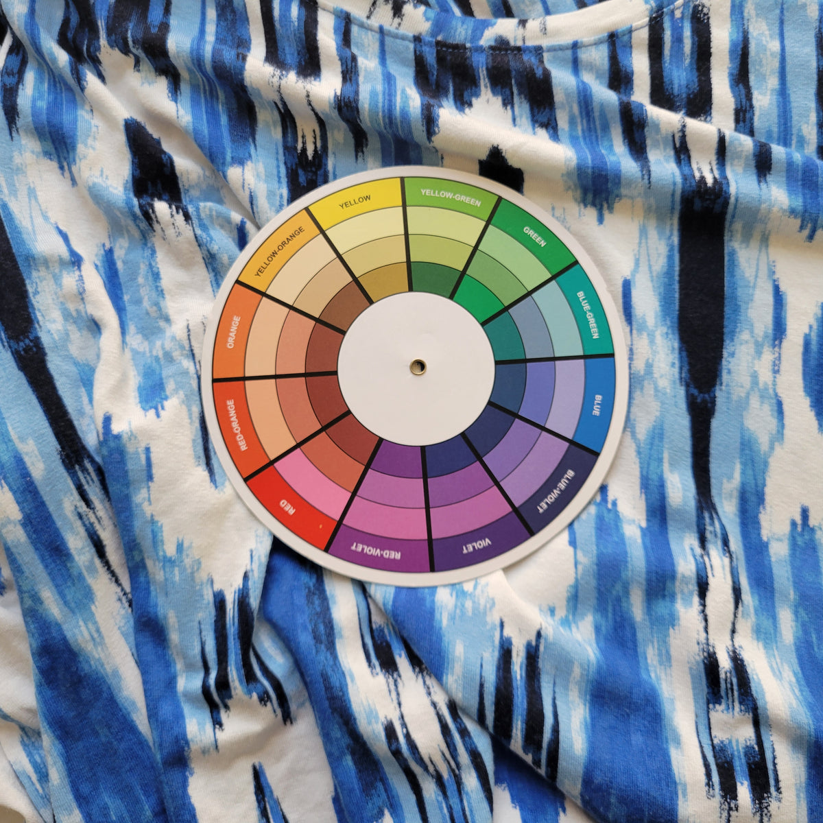 JM Collection Blue White Watercolor Tee Women 3X Plus Short Sleeve Tunic WAT103E
