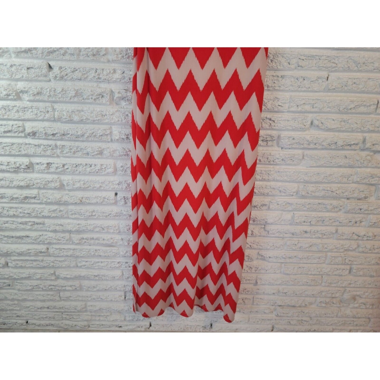 Jessica Howard Women Dress Extra Large XL Tank Midi Red Chevron Pullover Coverup