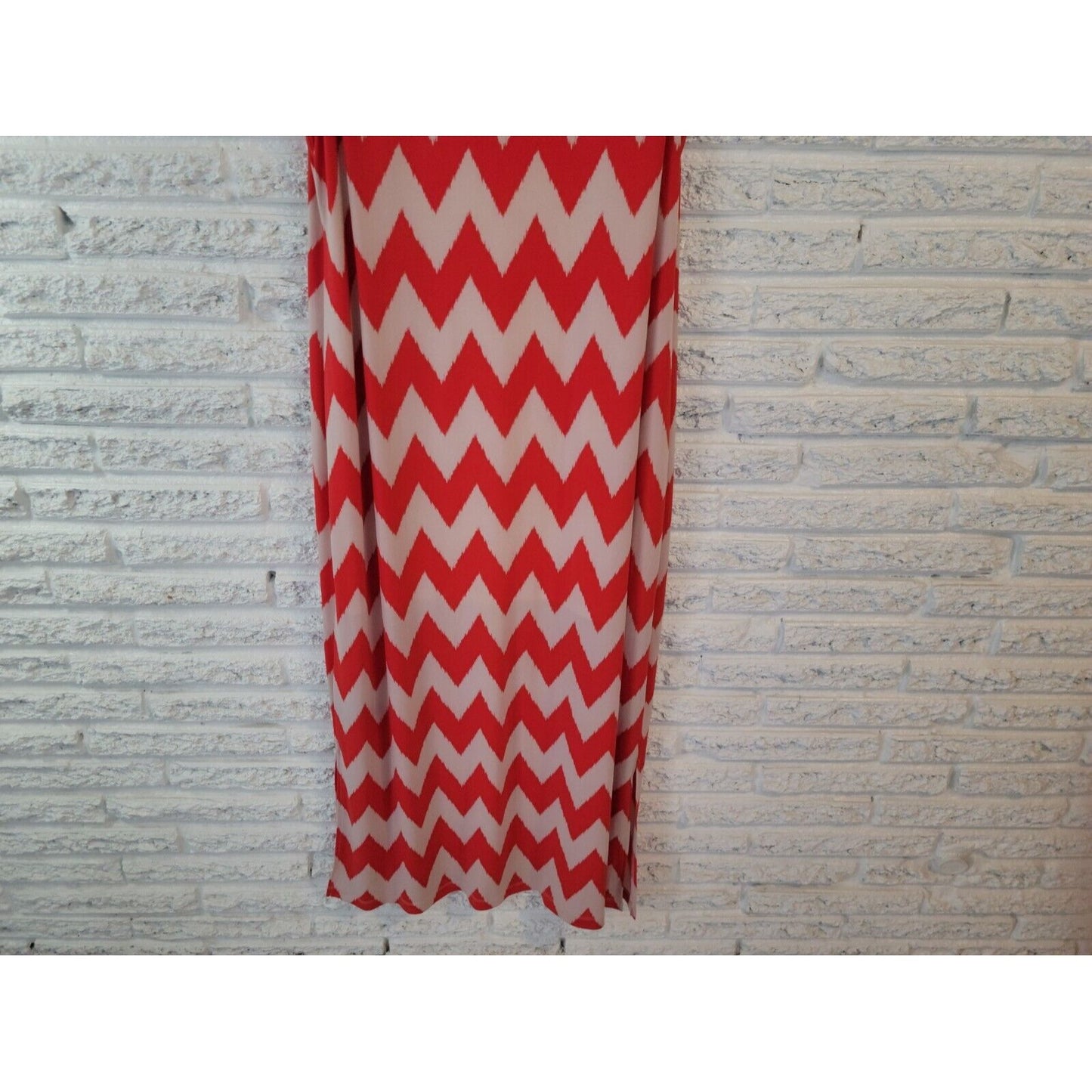 Jessica Howard Women Dress Extra Large XL Tank Midi Red Chevron Pullover Coverup