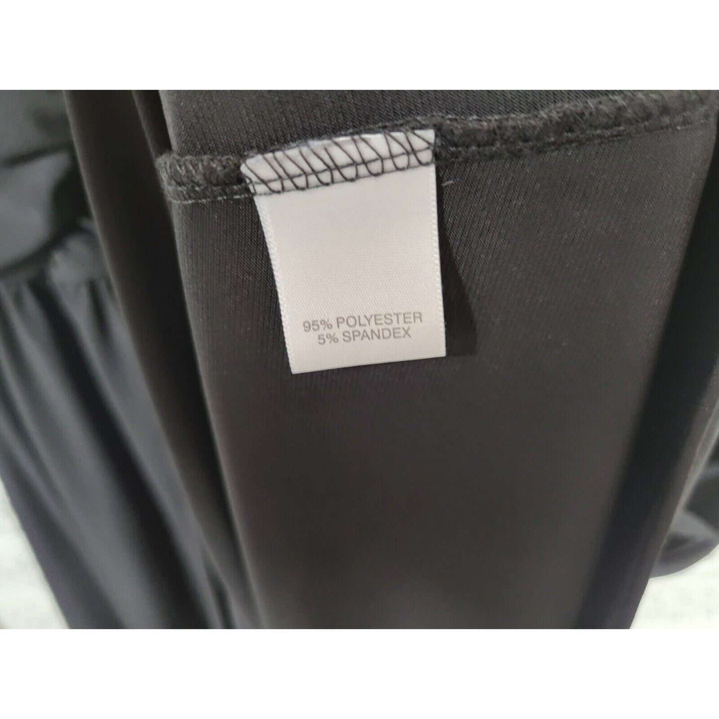 Avenue Womens Dress 18 20 Plus Short Sleeve Sheath Black Poly Blend Casual