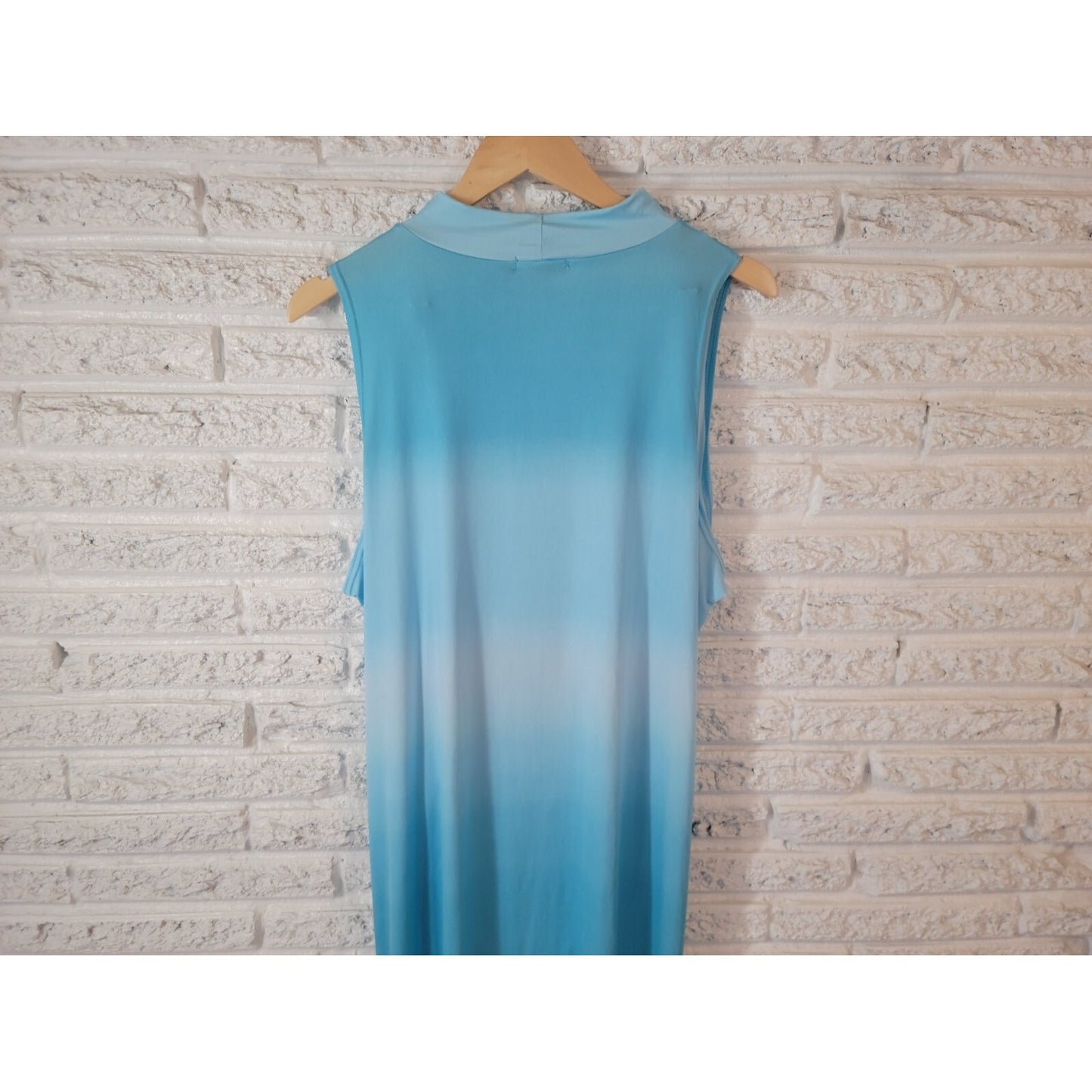 Boohoo Womens Dress 20 22 Plus Sleeveless Mini Pull On Blue Cut Out Casual Slit