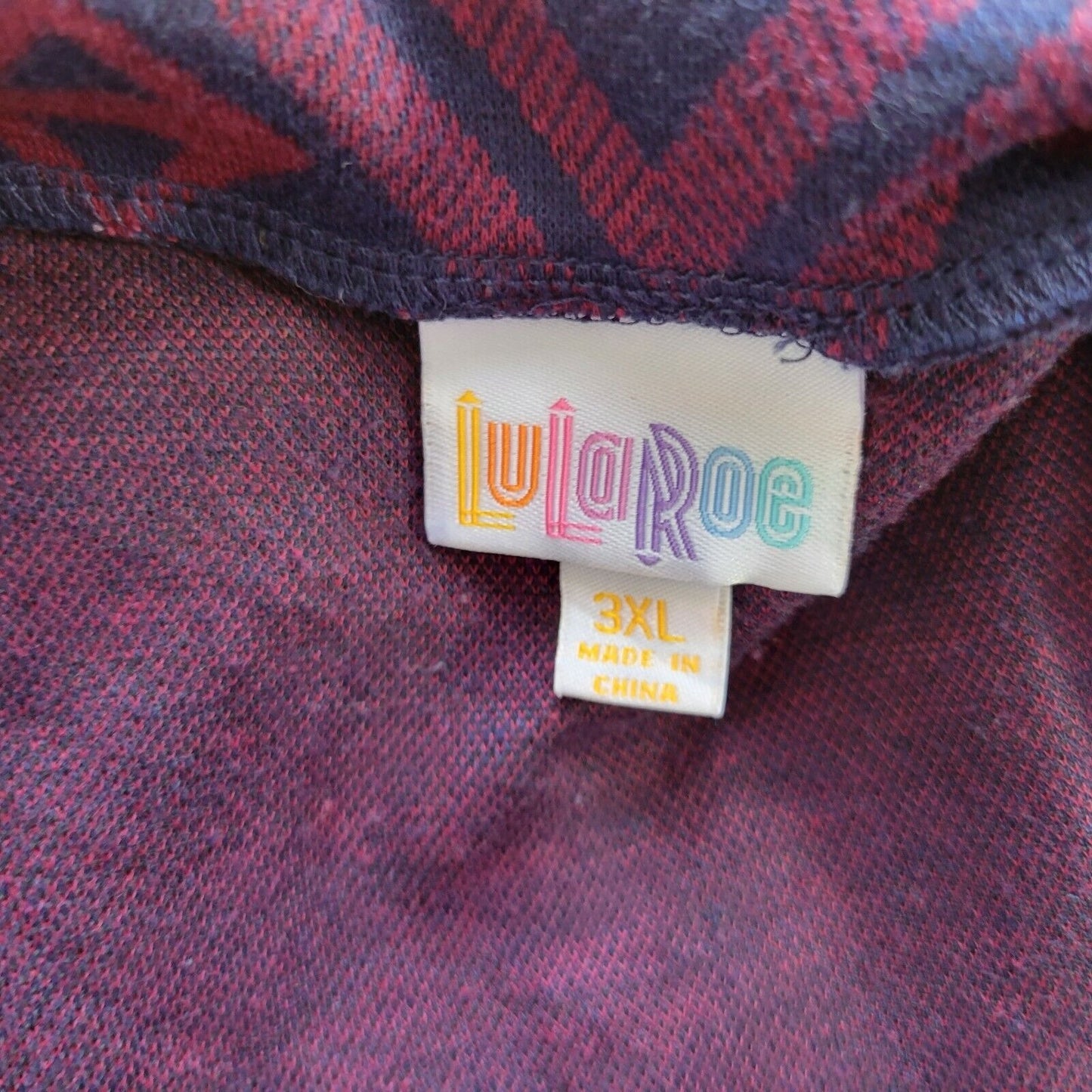 Lularoe Womens Skirt 3XL Plus Cassie Blue Geometric Tribal Pull On Pencil Draped