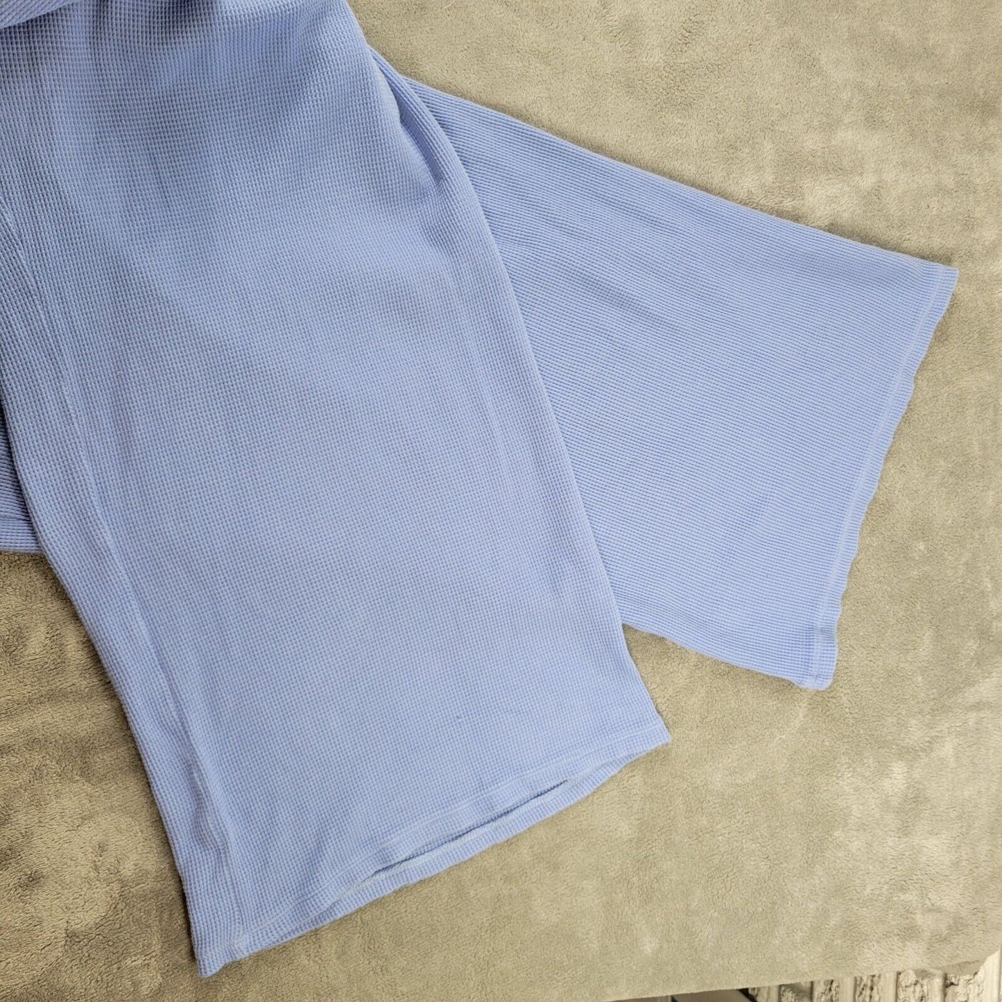 Old Navy Womens Pants 3X Plus Pull On Straight Leg Blue Thermal Comfy Loungewear