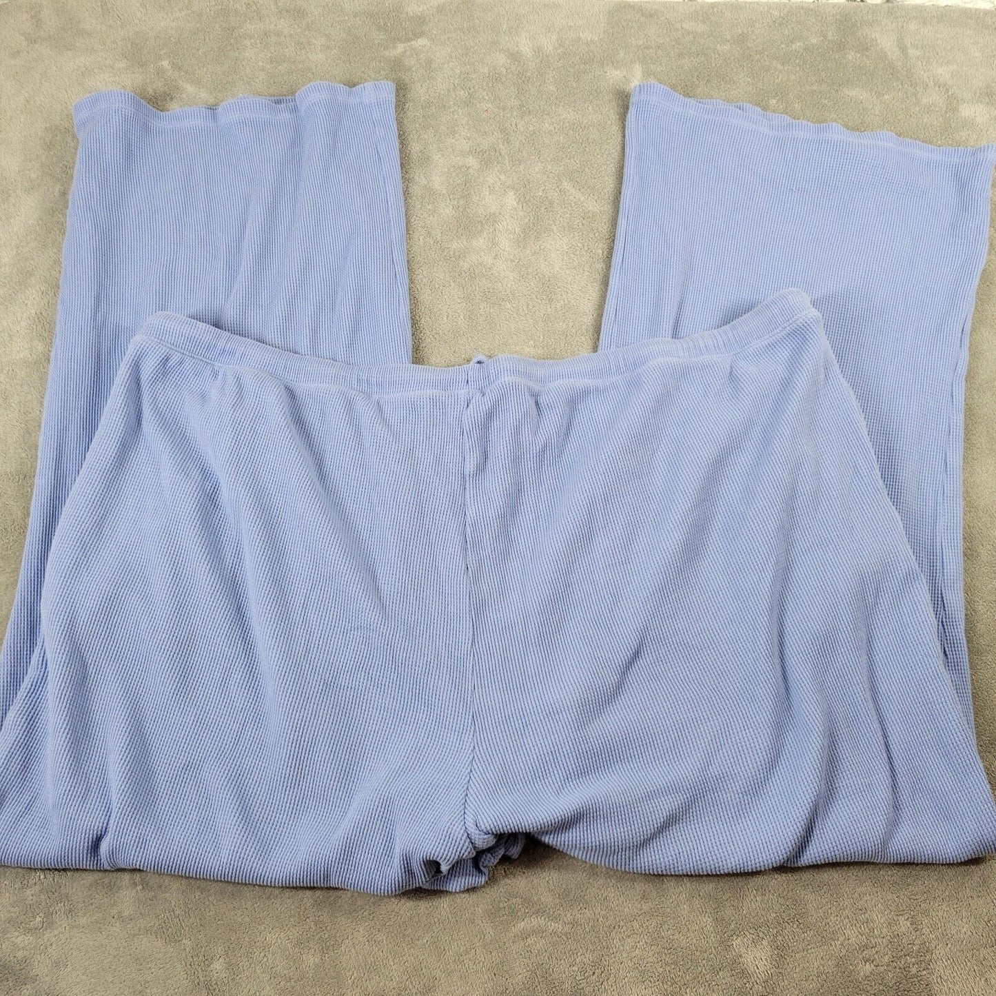 Old Navy Womens Pants 3X Plus Pull On Straight Leg Blue Thermal Comfy Loungewear
