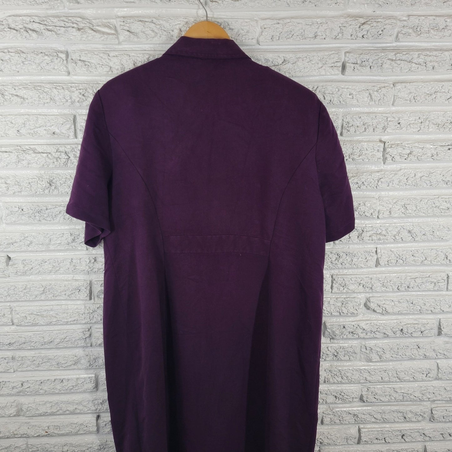 Scarlett M Womens Dress 18 Plus Short Sleeve Shoulder Pads Button Up Career