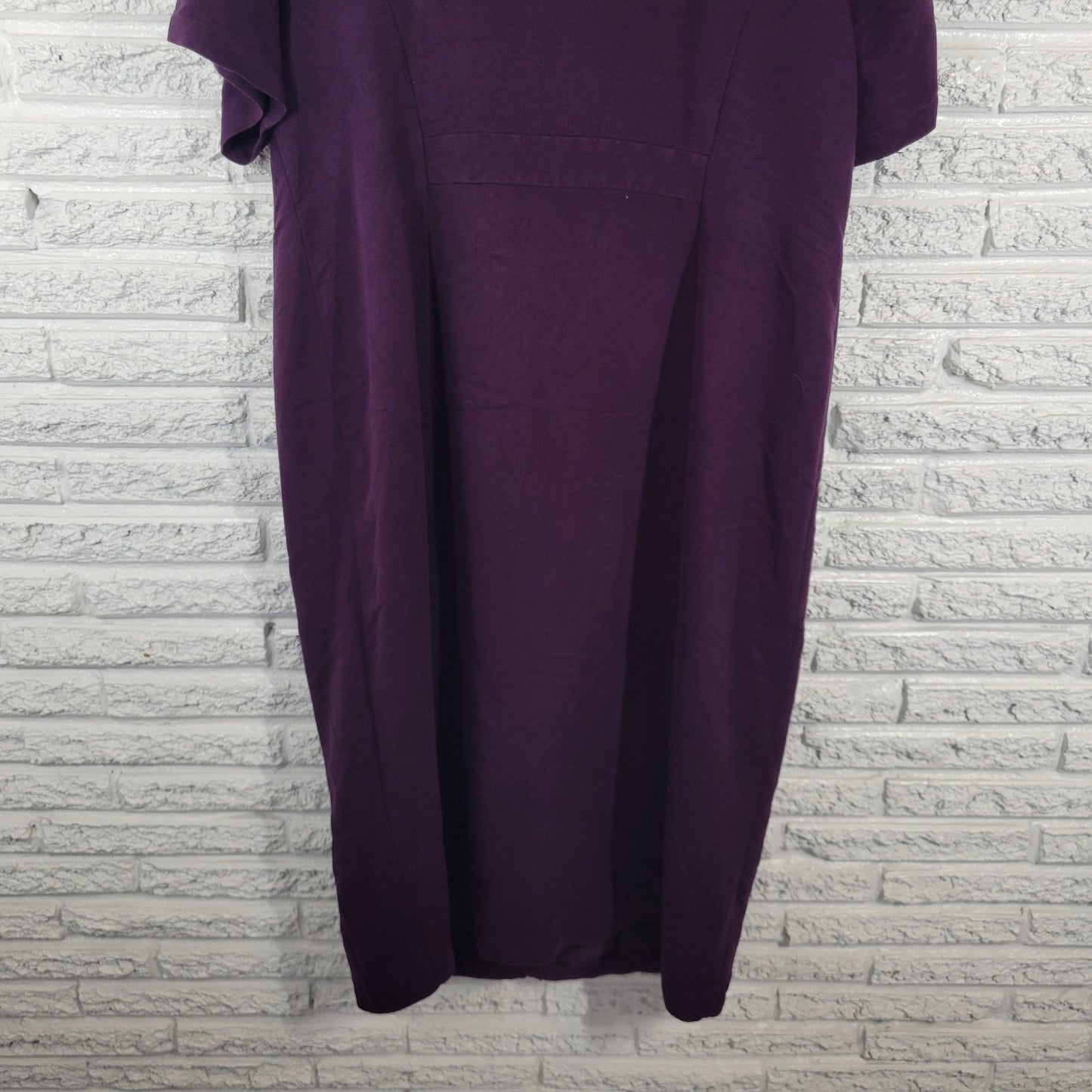 Scarlett M Womens Dress 18 Plus Short Sleeve Shoulder Pads Button Up Career