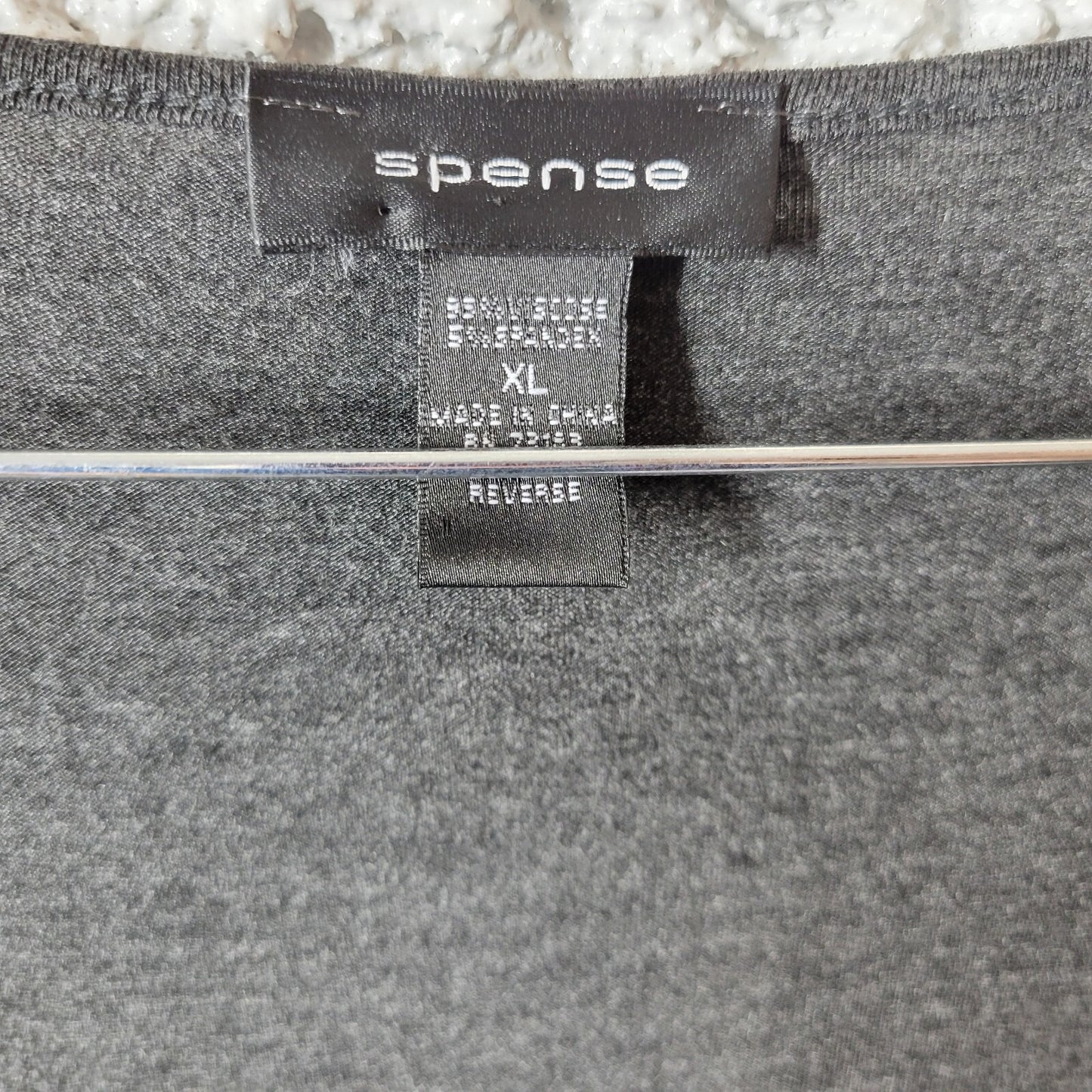 Spense Womens Dress Extra Large 3/4 Sleeve Muted Black Dark Gray Casual Pleated