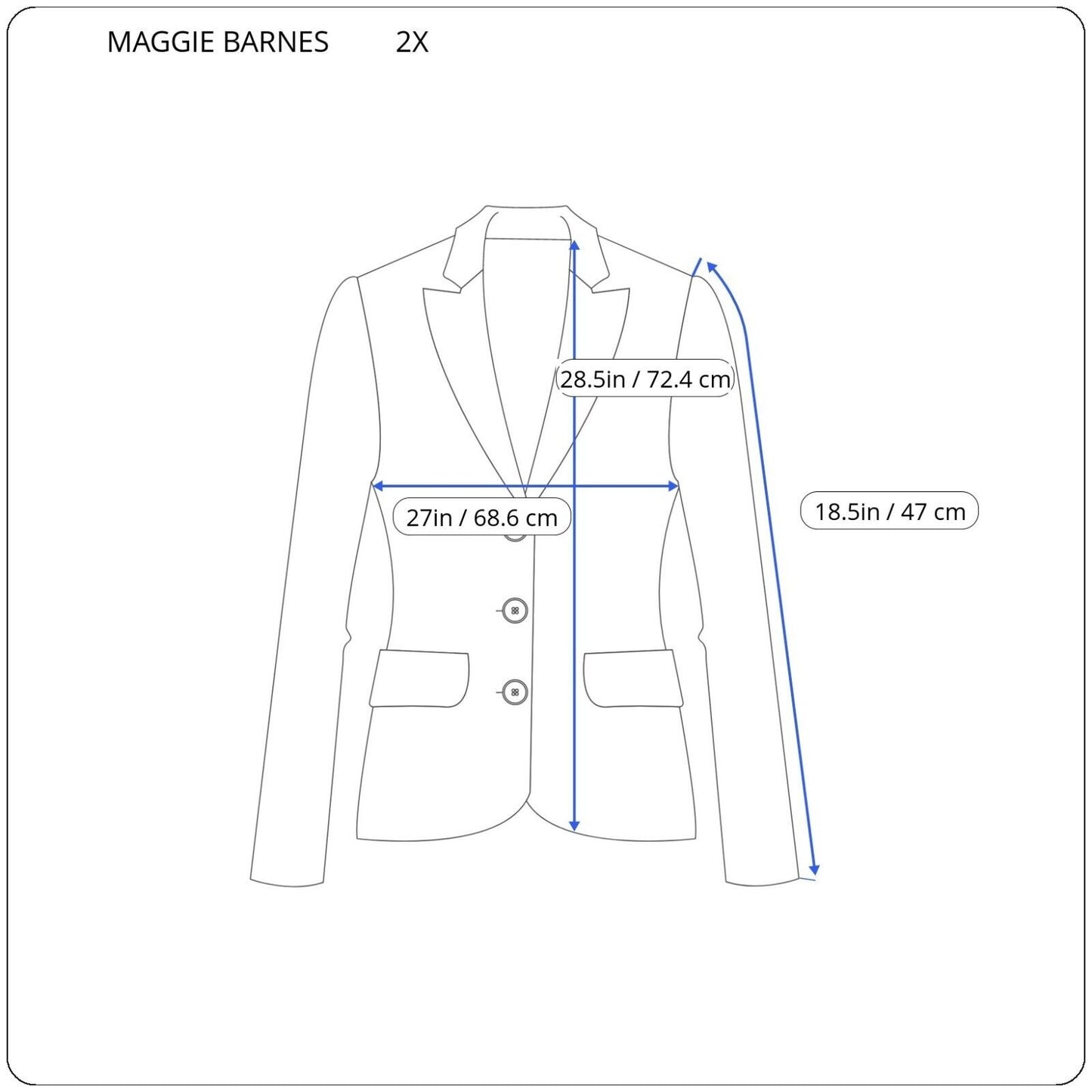 Maggie Barnes Womens Jacket 2X Blazer Tan Stripe Embroidered Lined Lightweight