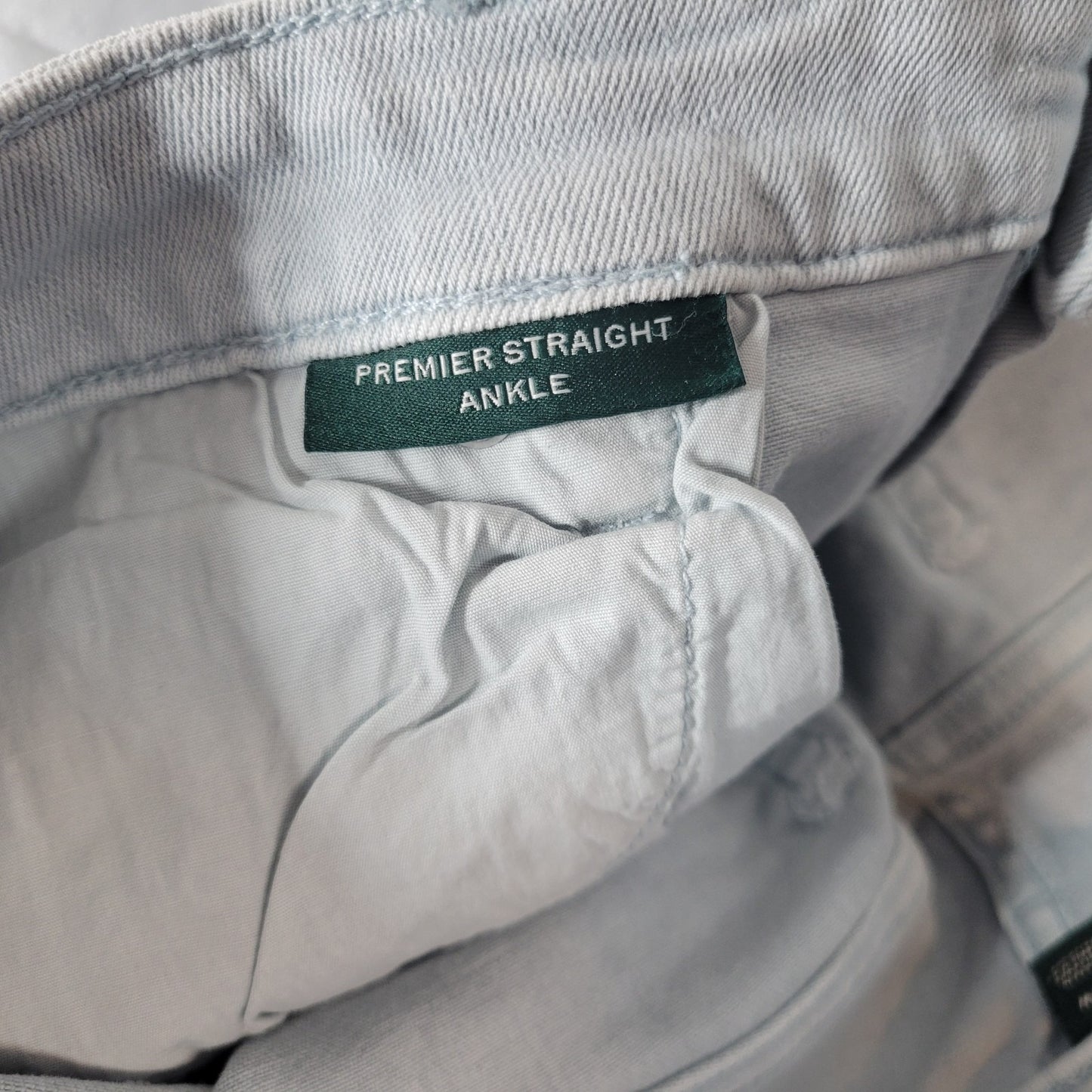 Lauren Ralph Lauren Womens Jeans 18W Plus Premier Ankle Light Blue Denim Zip Fly