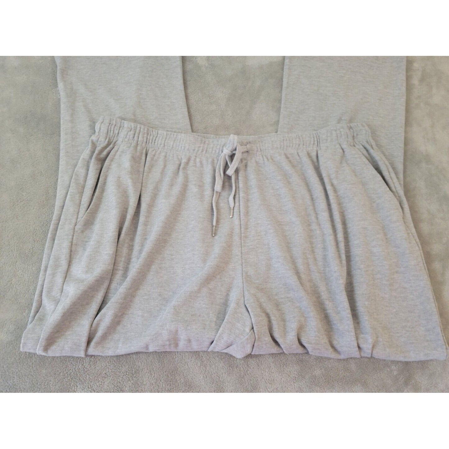 Woman Within Womens Pants 3XP Jogger Elastic Waist Lightweight Drawstring Gray