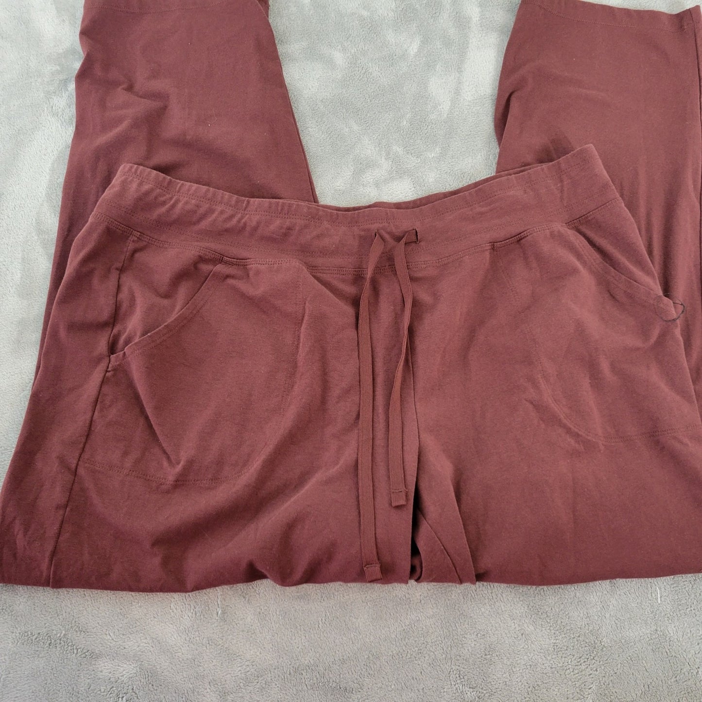 Athletic Works Womens Pants Extra Large 16 18 Pull On Brown Comfy Casual Workout