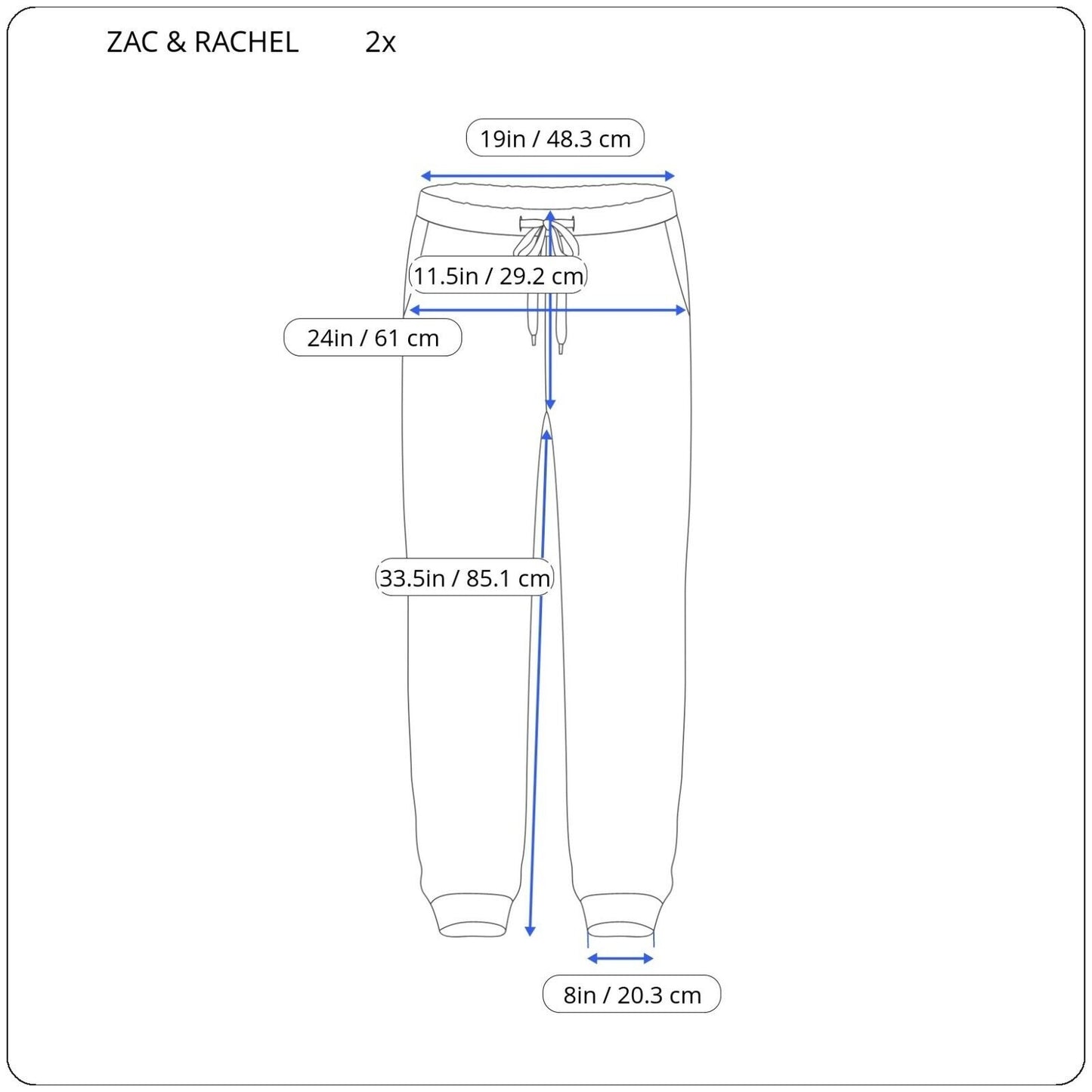 Zac Rachel Womens Pants 2X Plus Palazzo Pajama Lounge Sheer Blue Geometric