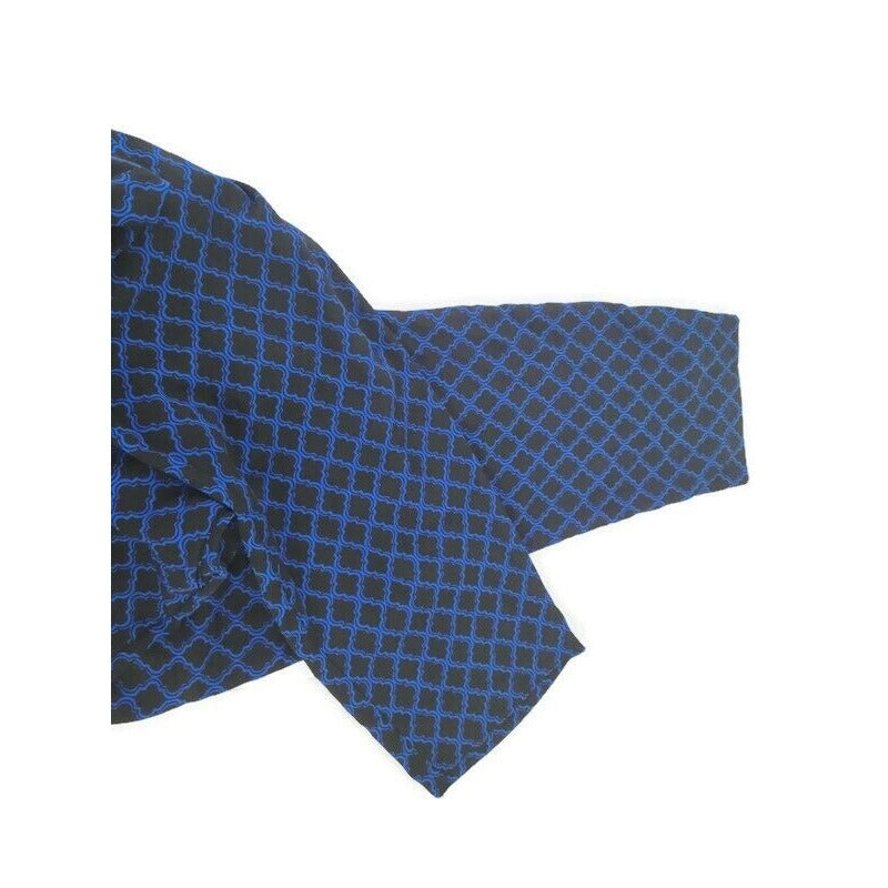 Zac Rachel Womens Pants 2X Plus Palazzo Pajama Lounge Sheer Blue Geometric