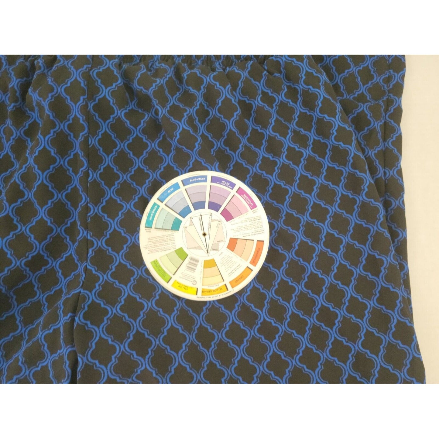 Zac Rachel Womens Pants 2X Plus Palazzo Pajama Lounge Sheer Blue Geometric