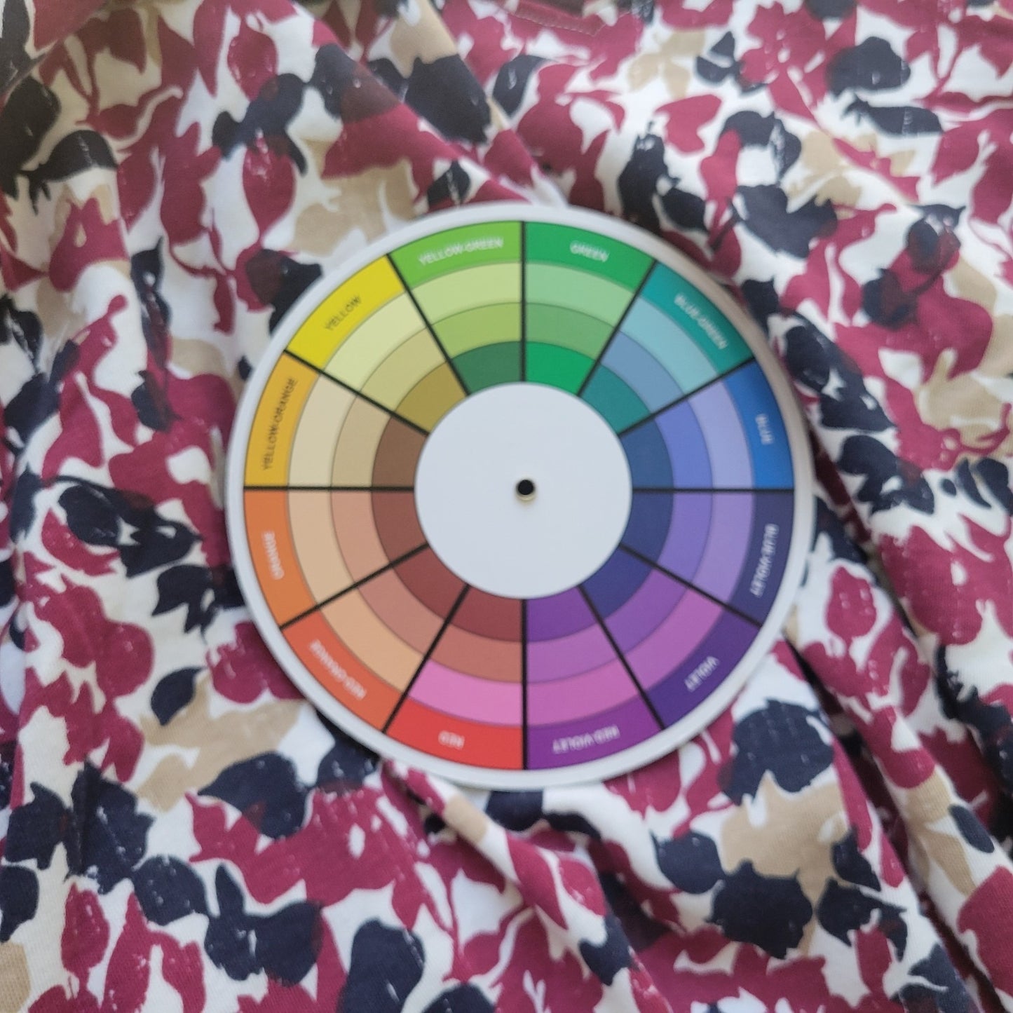 Falls Creek Womens Top 3X Plus Tee Long Sleeve Burgundy Floral Cotton Blend