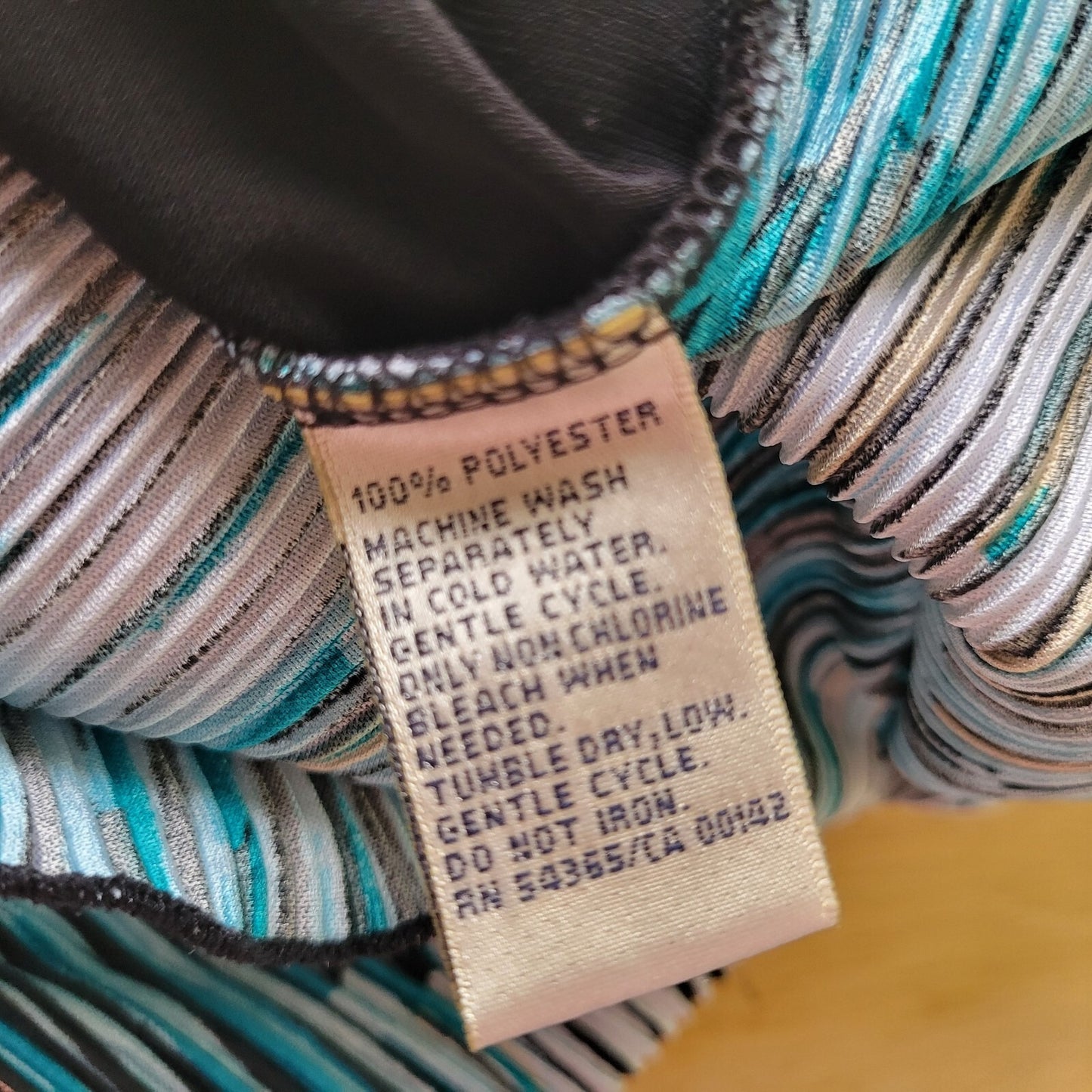 Allison Daley II Womens Top 2X Plus 3/4 Sleeve Blue Stripe Crinkle Lightweight