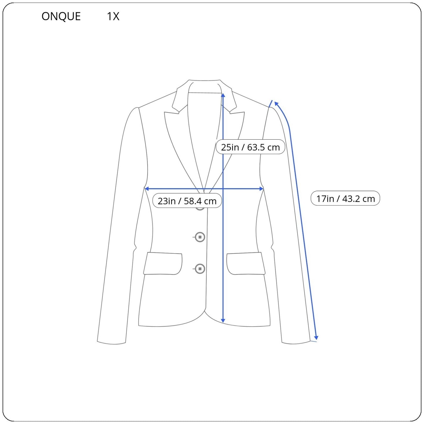 Onque Casual Womens Top 1X Plus Shirt Shacket Large Snaps Rhinestones Blue