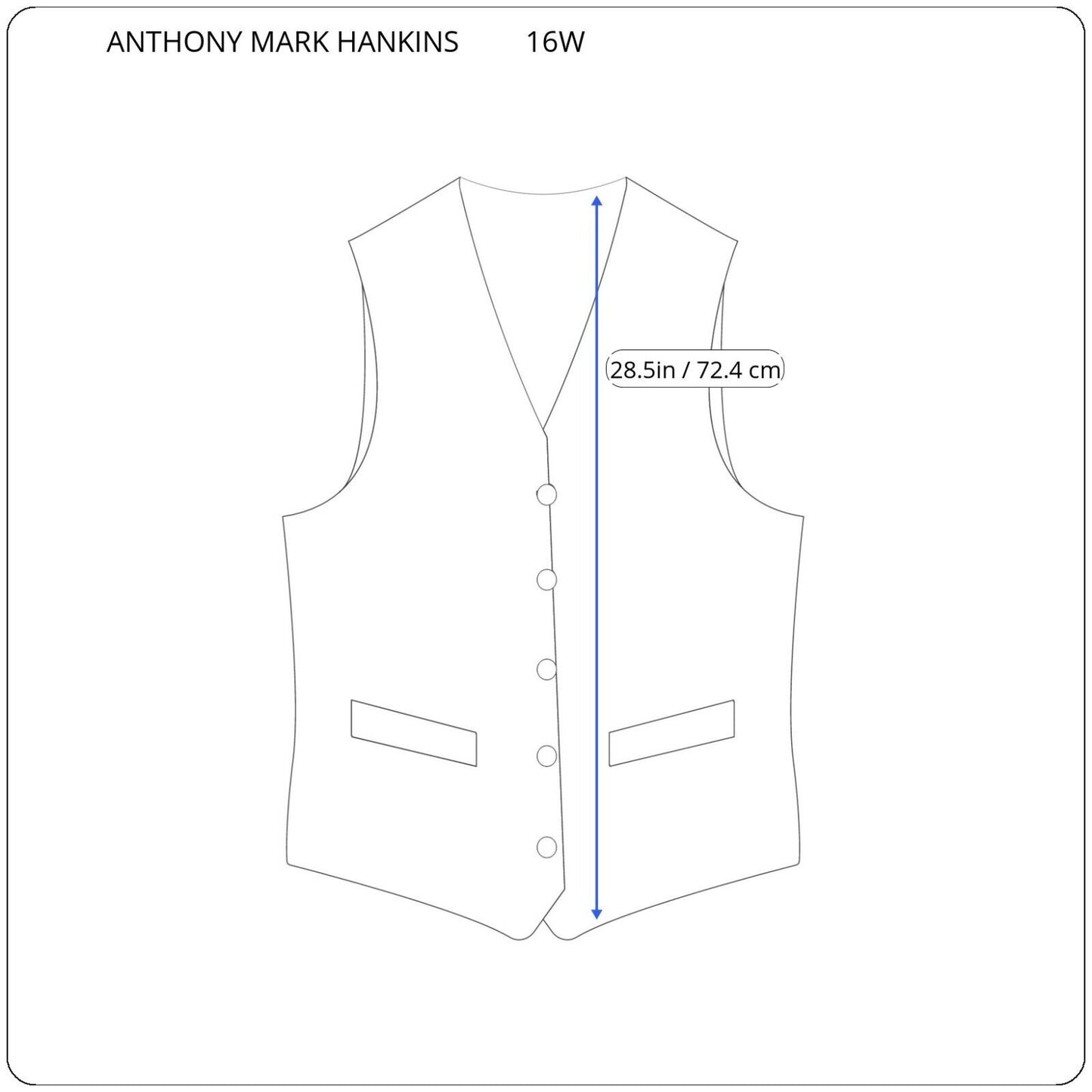 Anthony Mark Hankins Womens Vest 16W Open Black Animal Print Velour Sleeveless