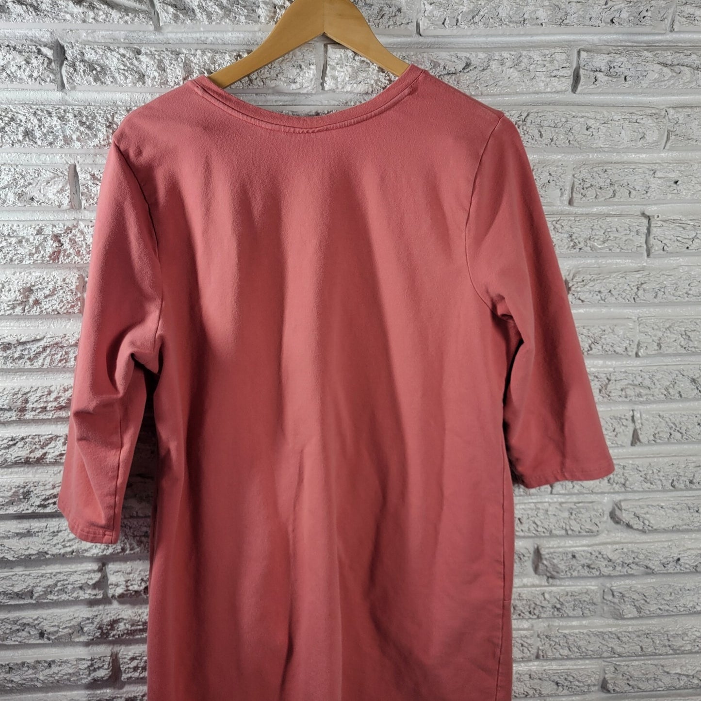 Denim Co Womens Dress Extra Large Mini Sweatshirt Coverup Pockets Comfy Orange