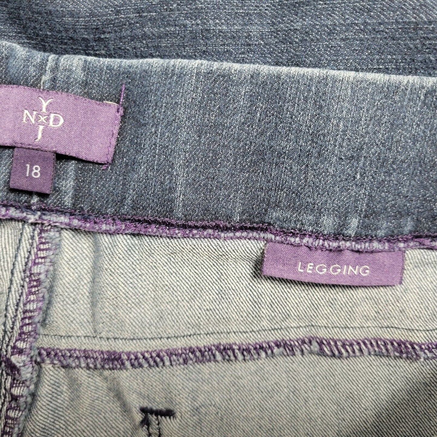NYDJ Not Your Daughters Womens Jeans 18 Pull On Legging Tapered Dark Blue Denim