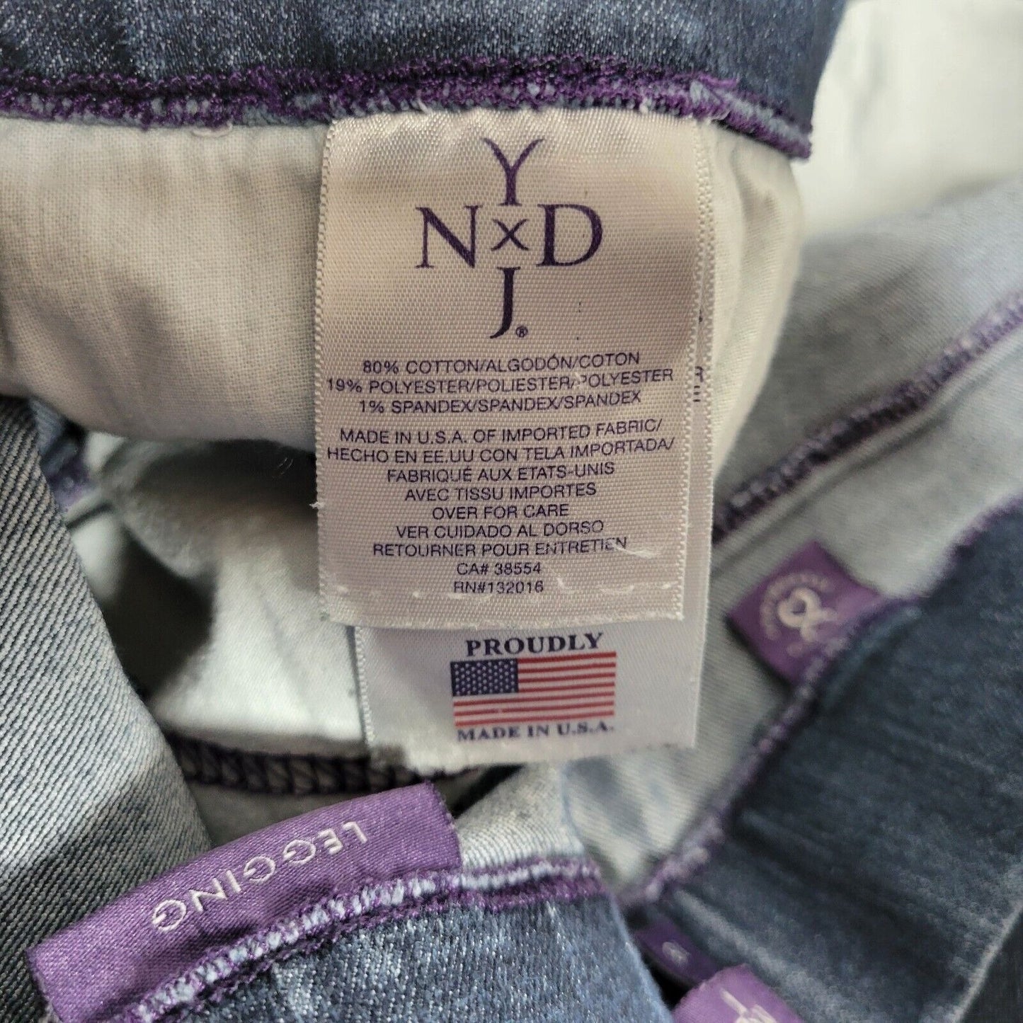 NYDJ Not Your Daughters Womens Jeans 18 Pull On Legging Tapered Dark Blue Denim